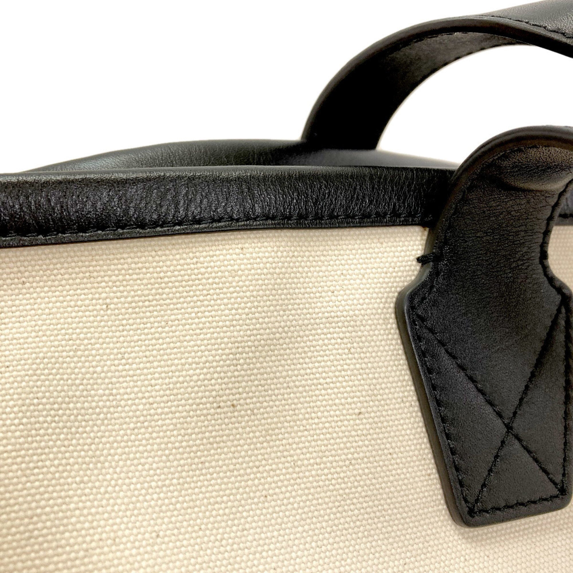 Balenciaga Black White Canvas Tote Bag (Pre-Owned)