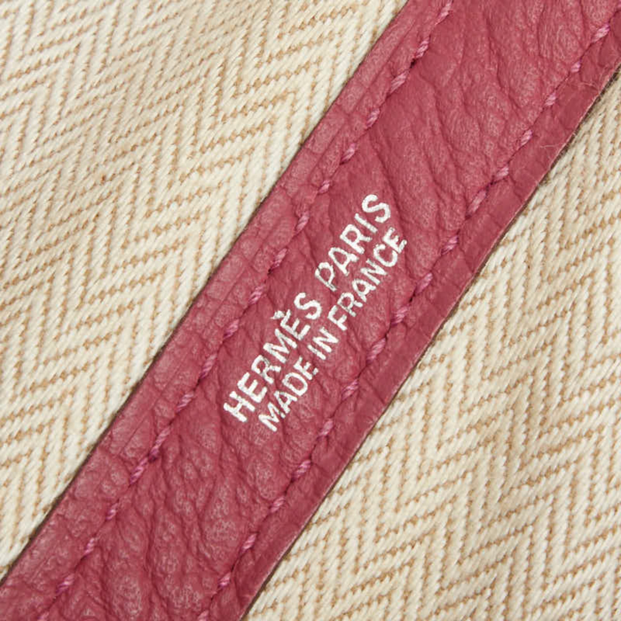 Hermes Garden Pink Negonda Leather Handbag Tote Bag (Pre-Owned)