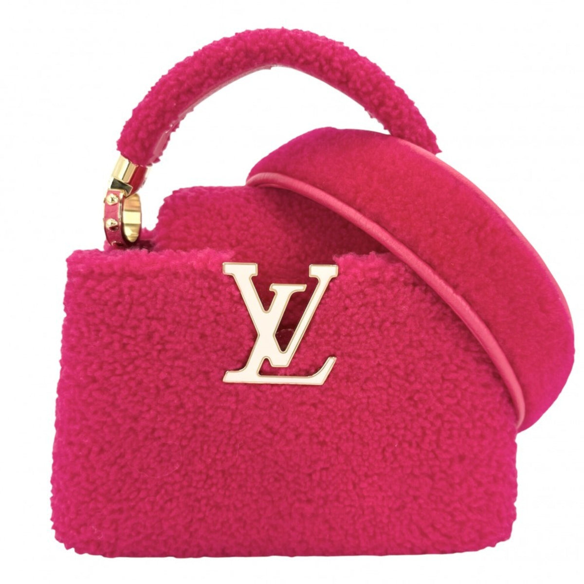 Louis Vuitton Hot Pink Leather Handbag Shoulder Bag (Pre-Owned)
