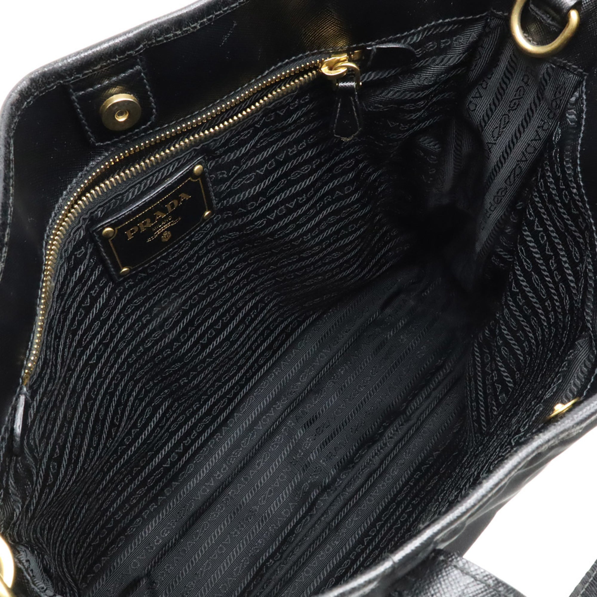 Prada Black Nero Nylon Shoulder Bag Tote Bag (Pre-Owned)