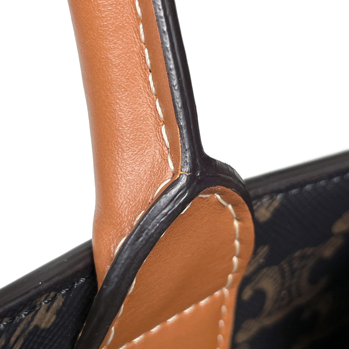 Celine Cabas Brown Coated Canvas Leather Tote Bag (Pre-Owned)