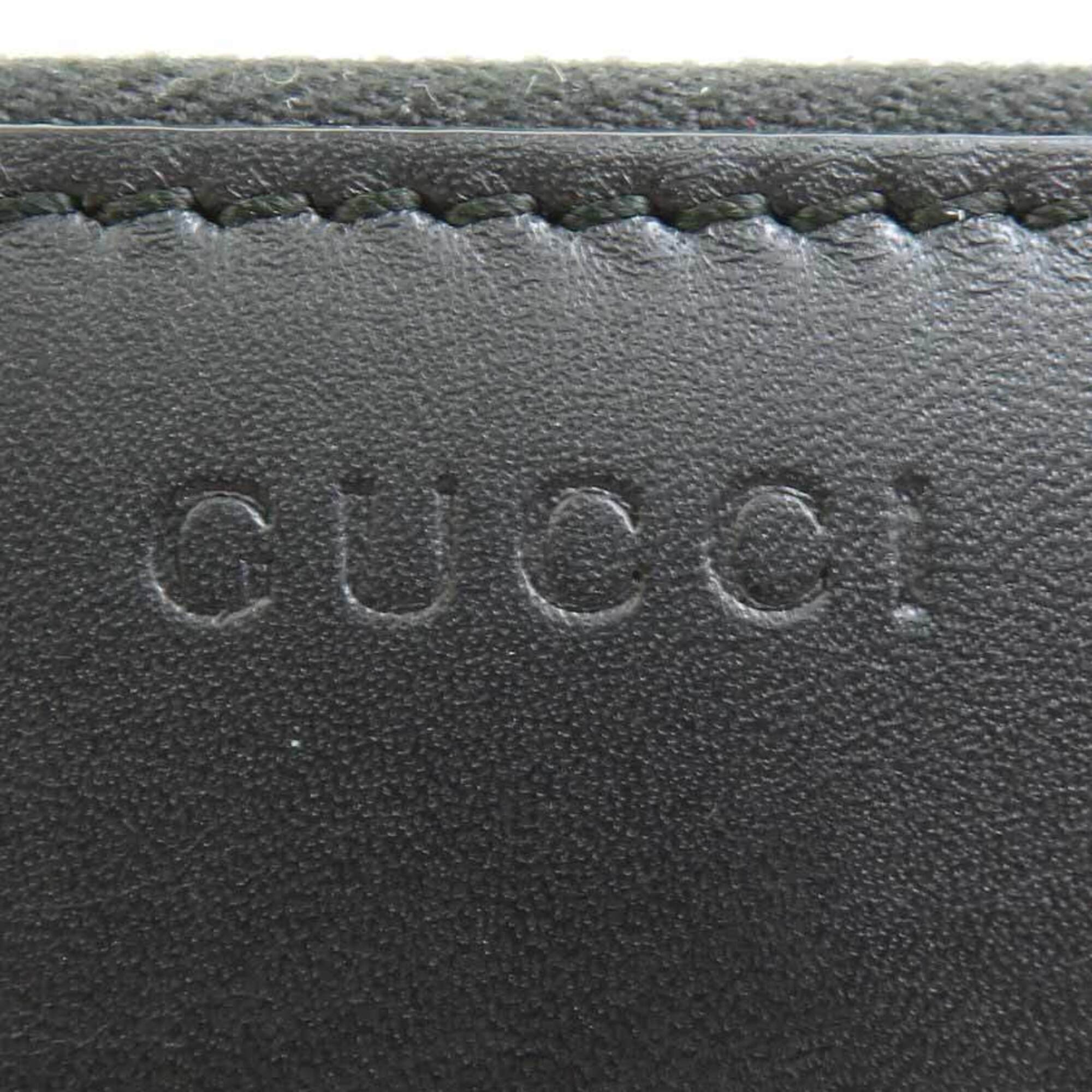 Gucci Black Leather Long Wallet (Bi-Fold) (Pre-Owned)