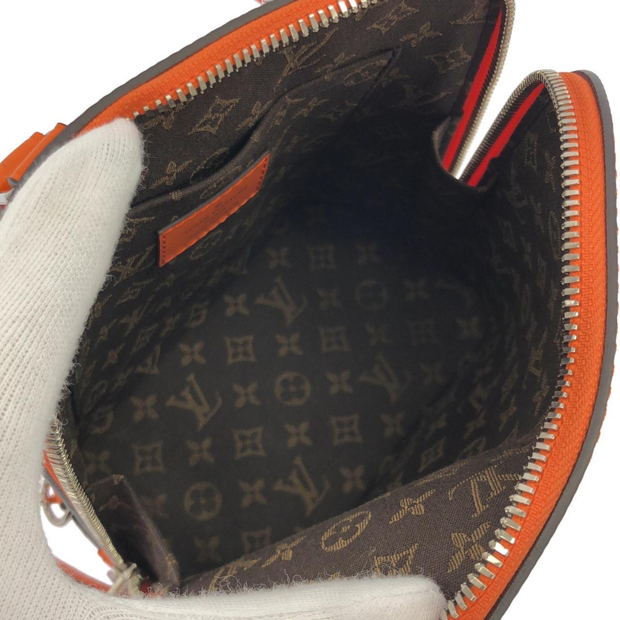 Louis Vuitton Orange Leather Backpack (Pre-Owned)
