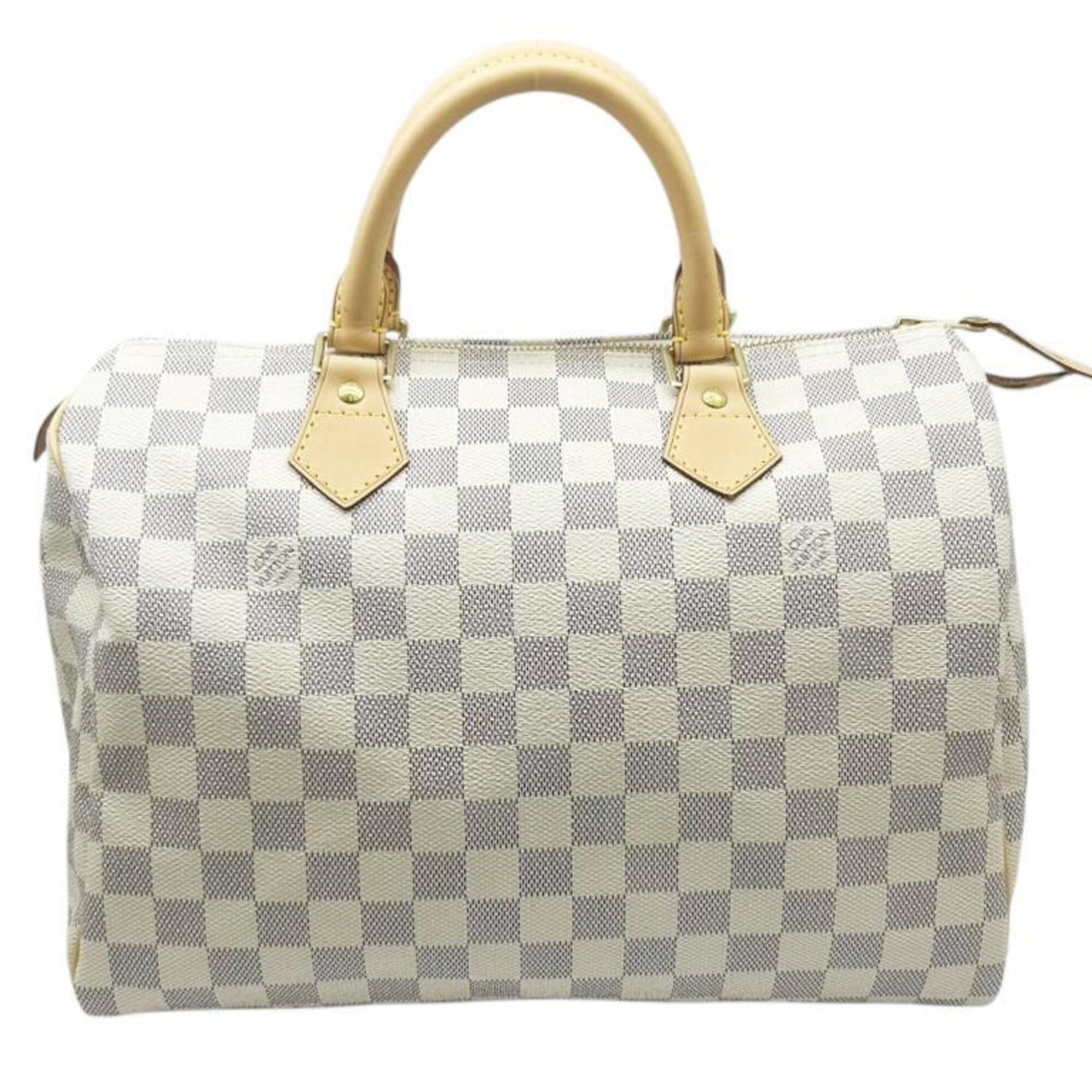 Louis Vuitton White Damier Azur Handbag (Pre-Owned)