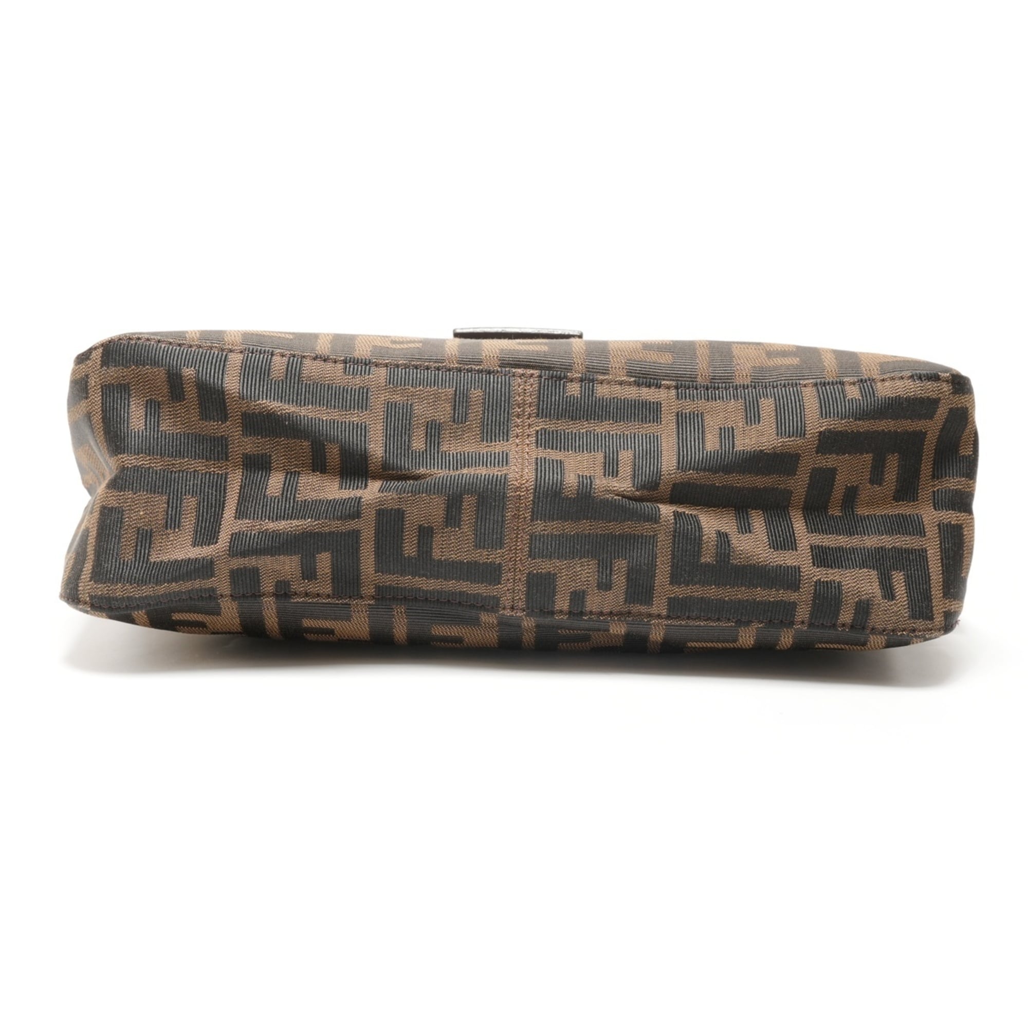 Fendi Zucca Brown Canvas Shoulder Bag (Pre-Owned)