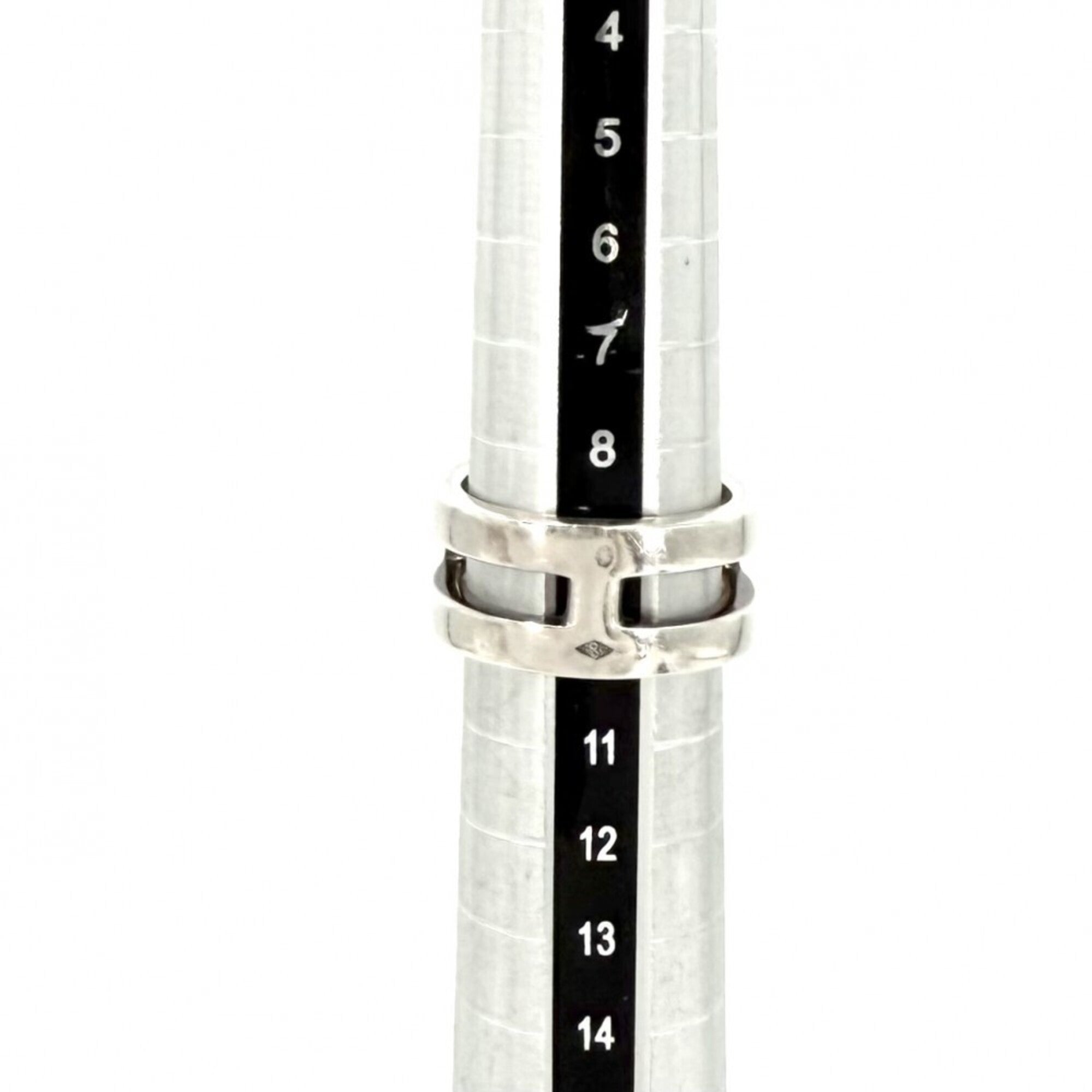 Hermes Silver 925 Band Ring (Pre-Owned)