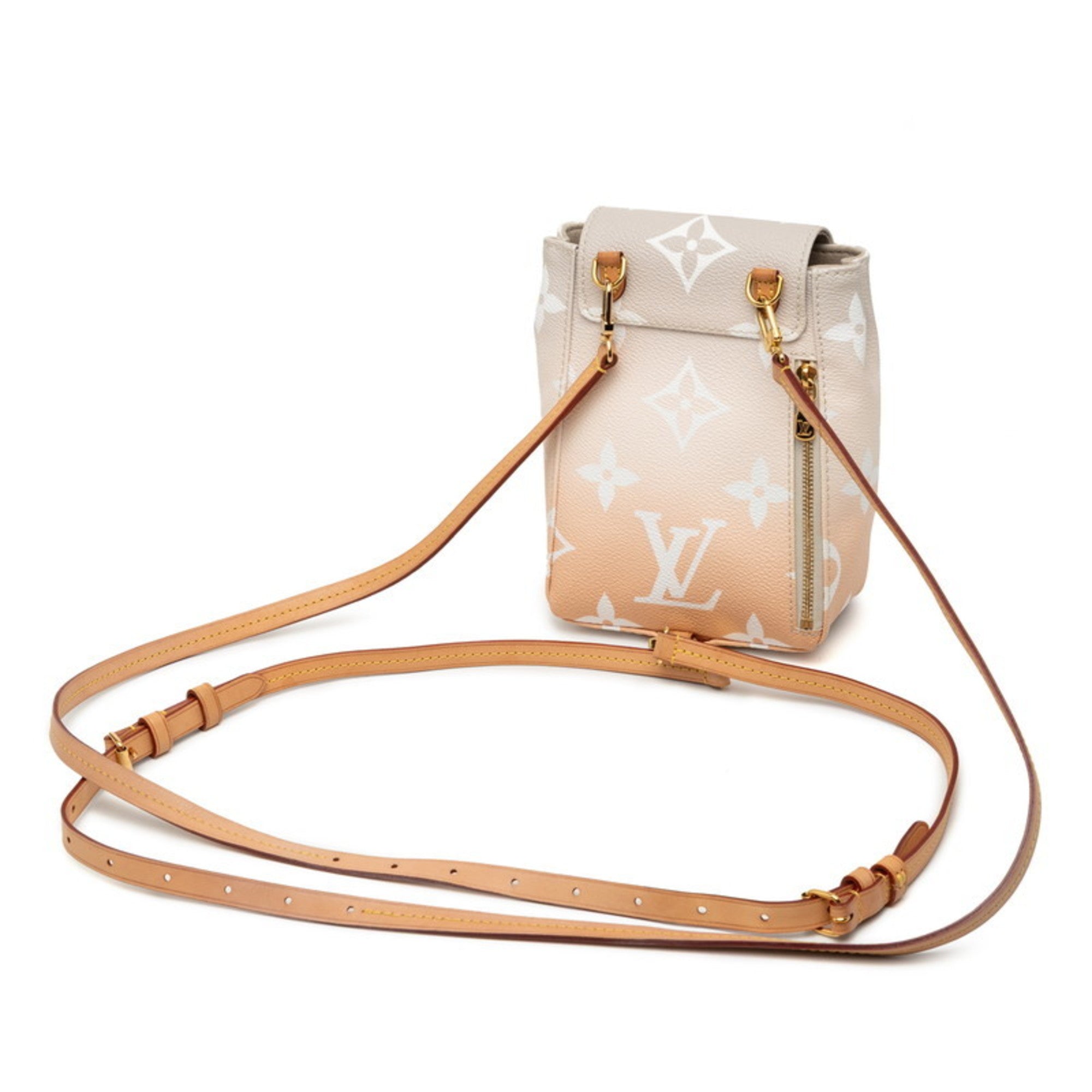 Louis Vuitton Gray Pink Pvc Leather Backpack (Pre-Owned)