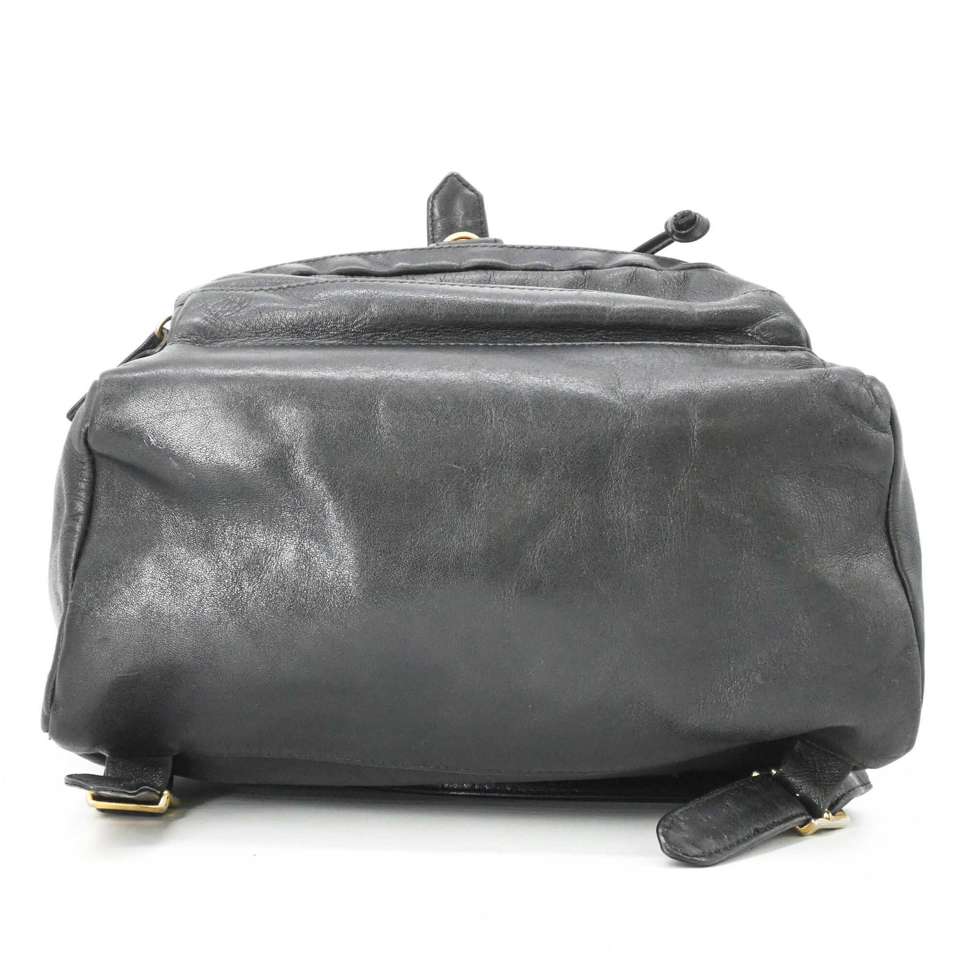 Versace Black Leather Backpack (Pre-Owned)