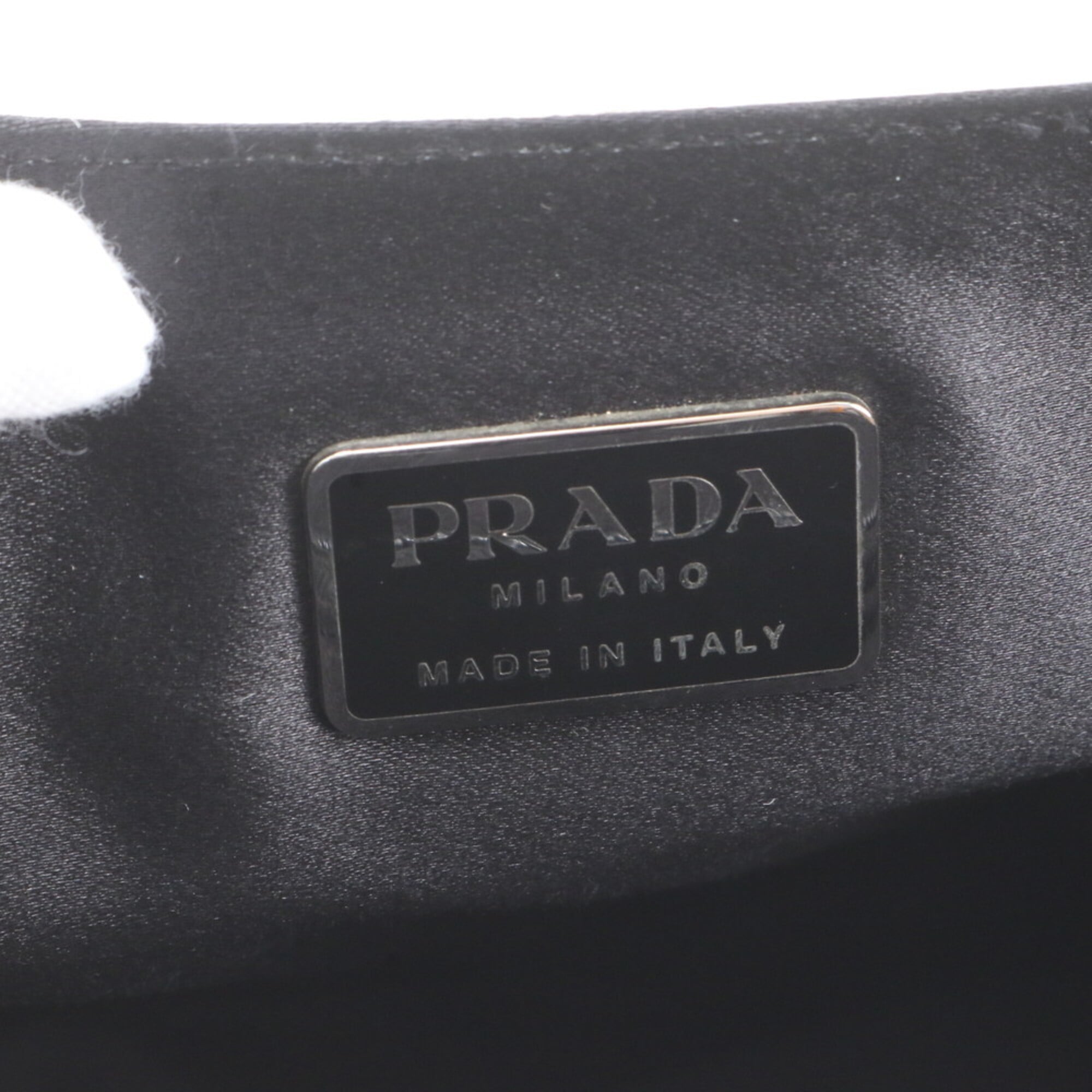 Prada White Leather Handbag Shoulder Bag Tote Bag (Pre-Owned)