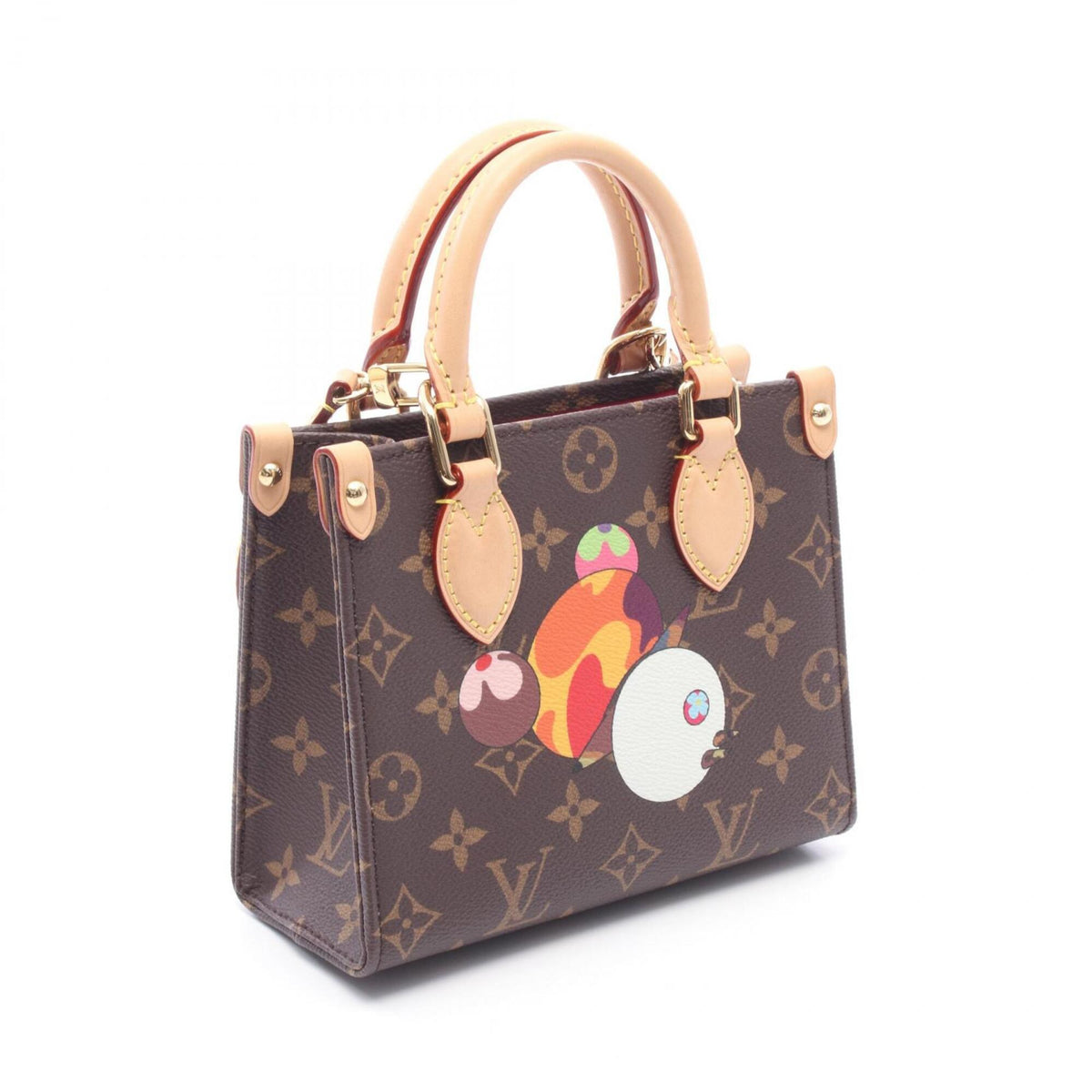 Louis Vuitton Brown Monogram Pvc Coated Canvas Leather Handbag (Pre-Owned)