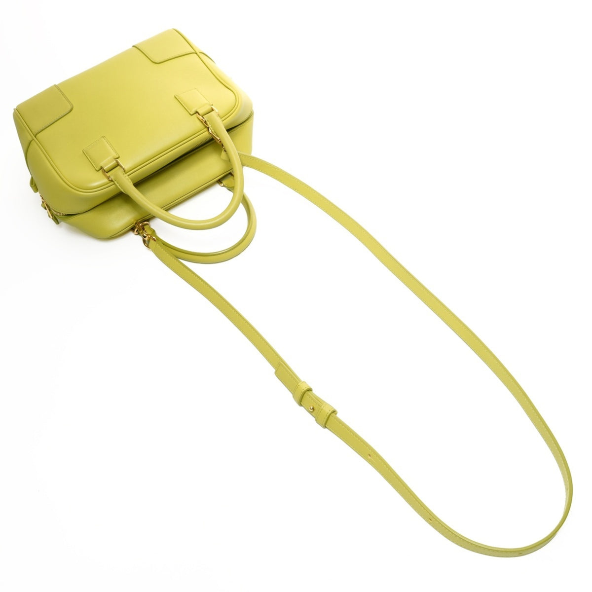 Loewe Amazona Green Leather Handbag (Pre-Owned)