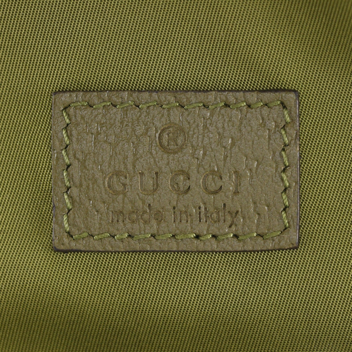 Gucci Green Gg Canvas Handbag Pouch (Pre-Owned)