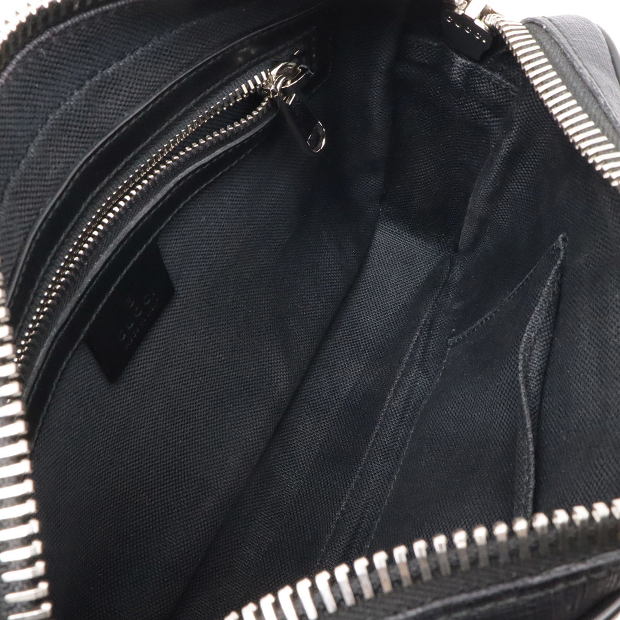 Gucci Black Dark Gray Multi-Color Navy Red Color Gg Supreme Canvas Pvc Coated Canvas Leather Fanny Pack Sling Bag (Pre-Owned)