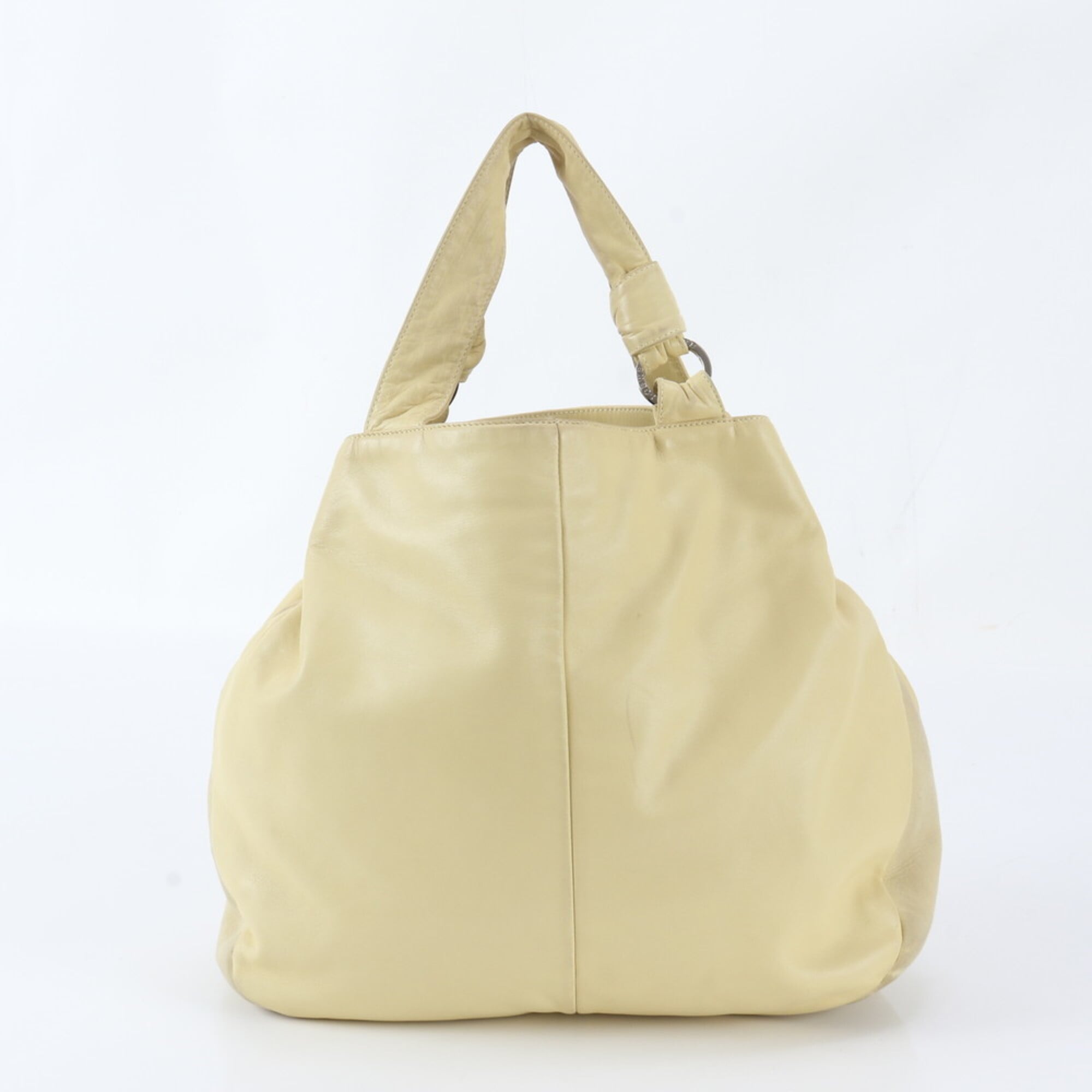 Loewe Cream Yellow Leather Handbag Tote Bag (Pre-Owned)