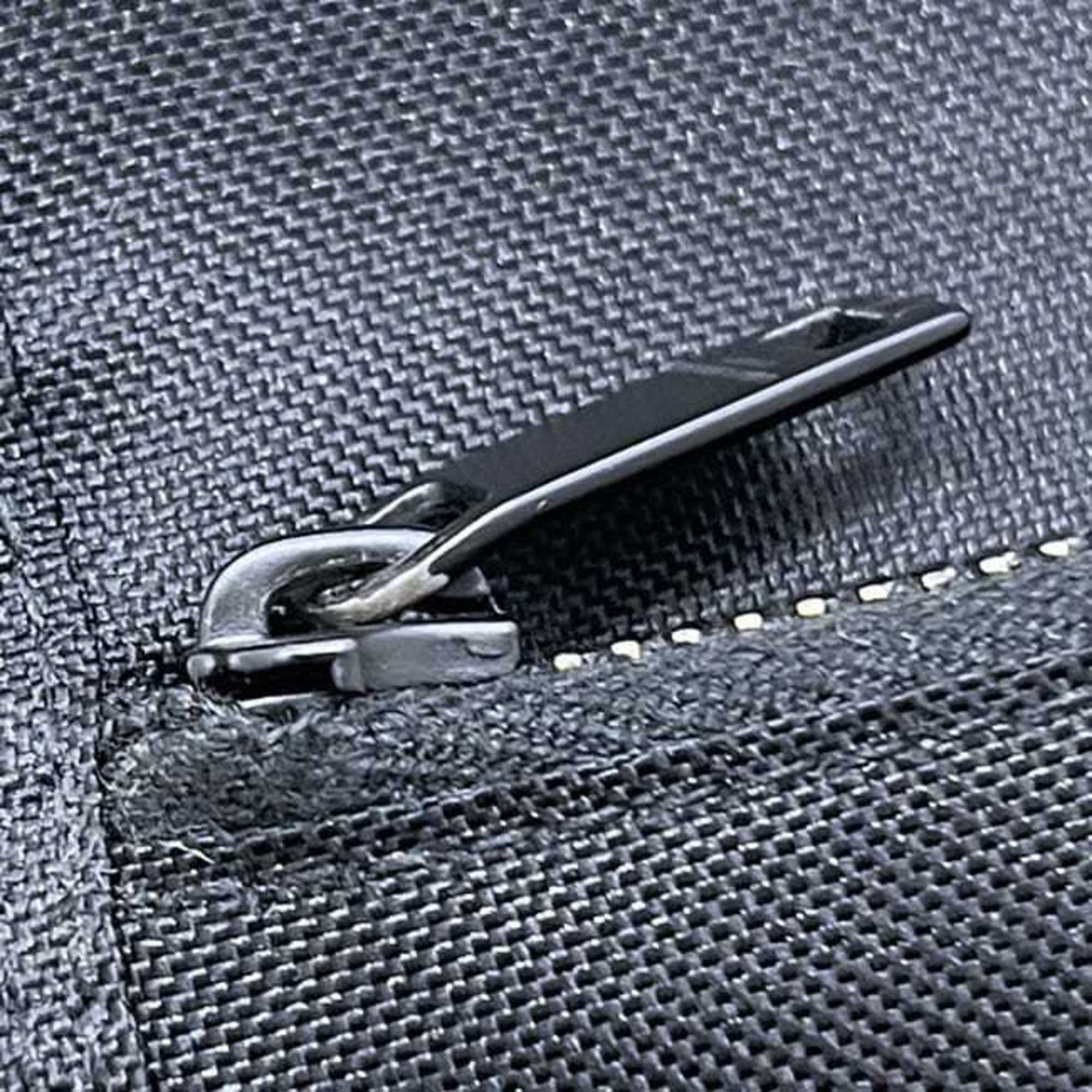 Saint Laurent Black Nylon Canvas Wallet (Tri-Fold) (Pre-Owned)