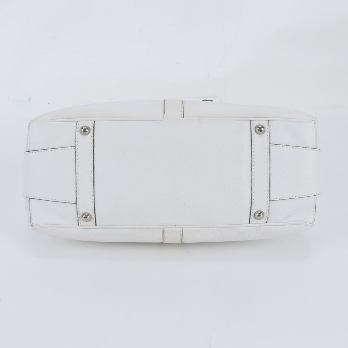 Tod's White Leather Handbag Shoulder Bag Tote Bag (Pre-Owned)
