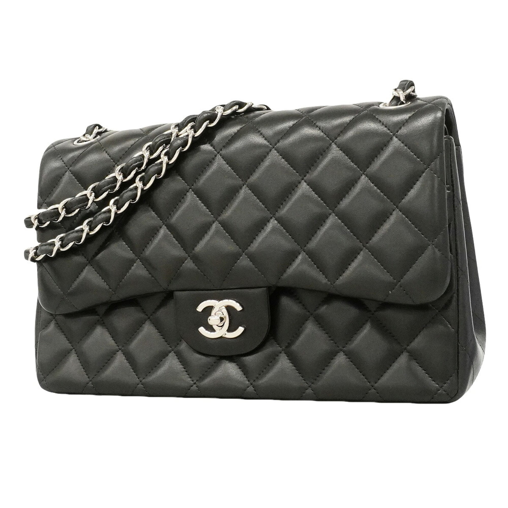 Chanel Black Leather Shoulder Bag (Pre-Owned)