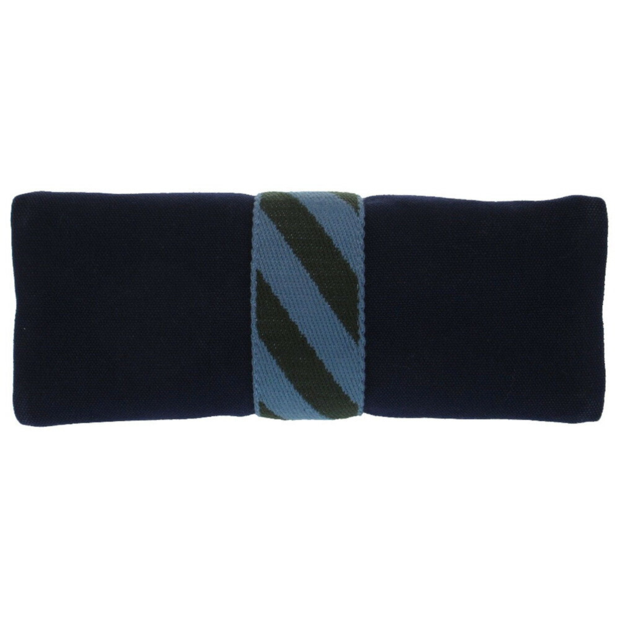 Hermes Navy Canvas Cotton Clutch Bag (Pre-Owned)