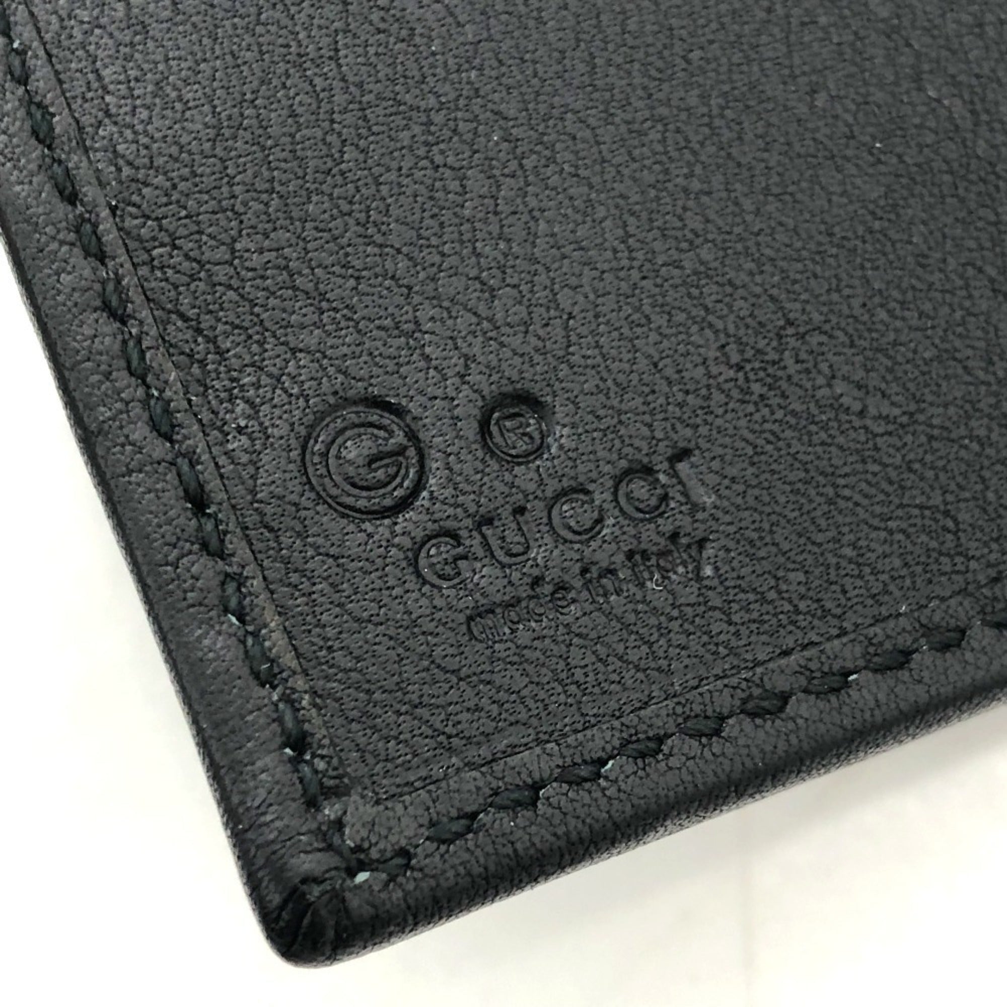 Gucci Black Leather Long Wallet (Bi-Fold) (Pre-Owned)