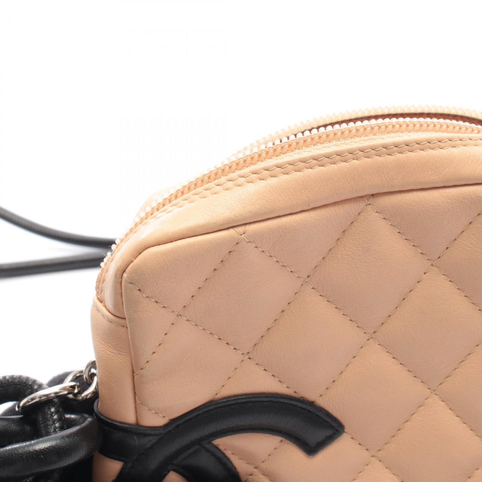 Chanel Beige Black Cambon Ligne Shoulder Bag (Pre-Owned)
