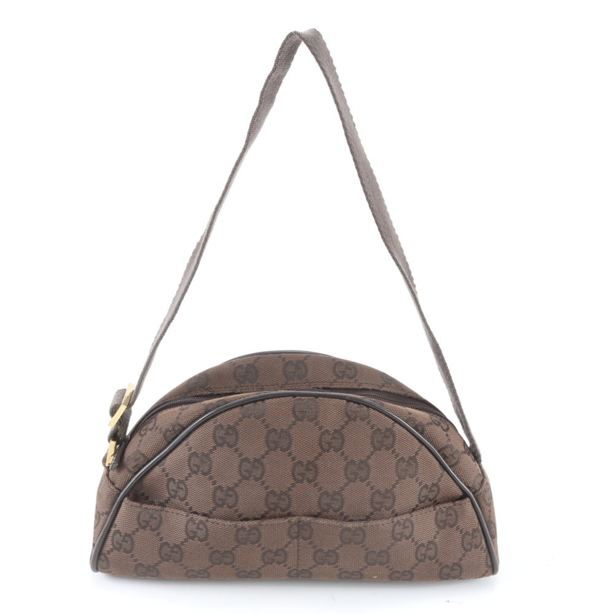 Gucci Gg Canvas Brown Dark Brown Gg Canvas Shoulder Bag (Pre-Owned)
