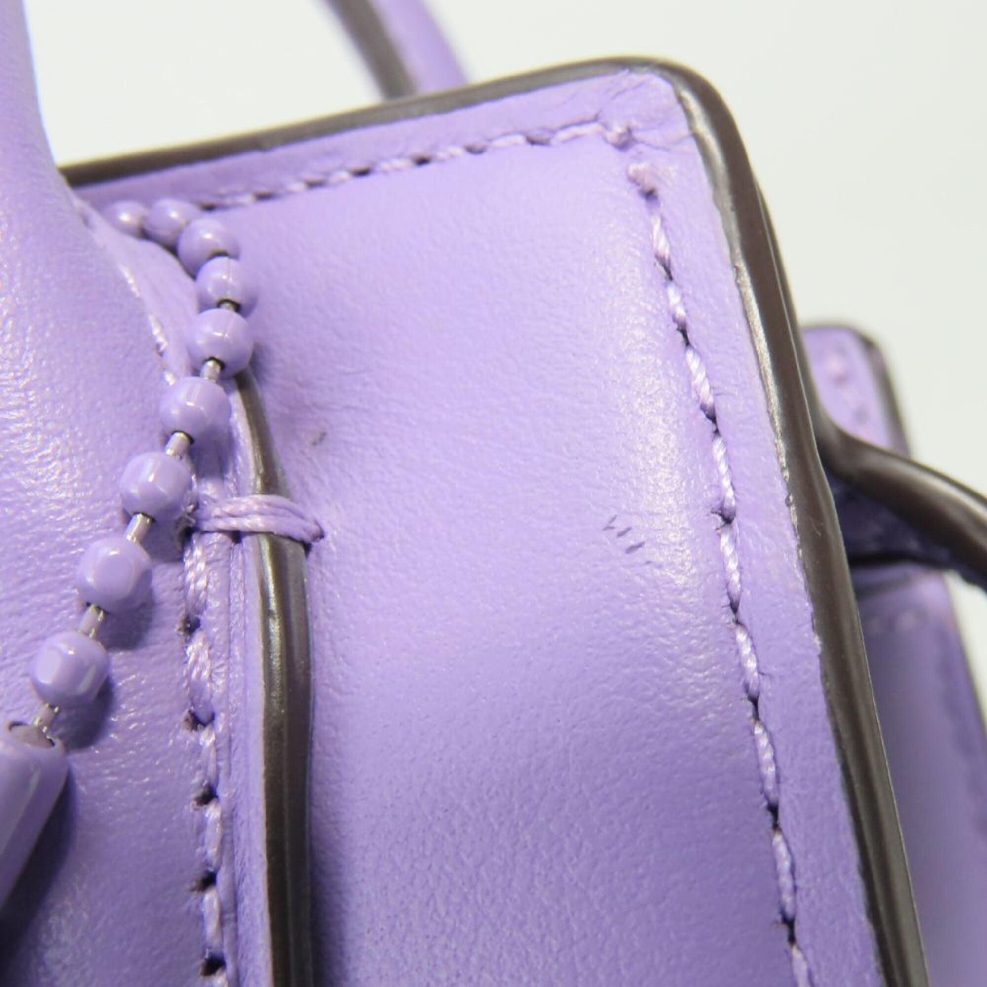 Coach Purple Leather Handbag (Pre-Owned)