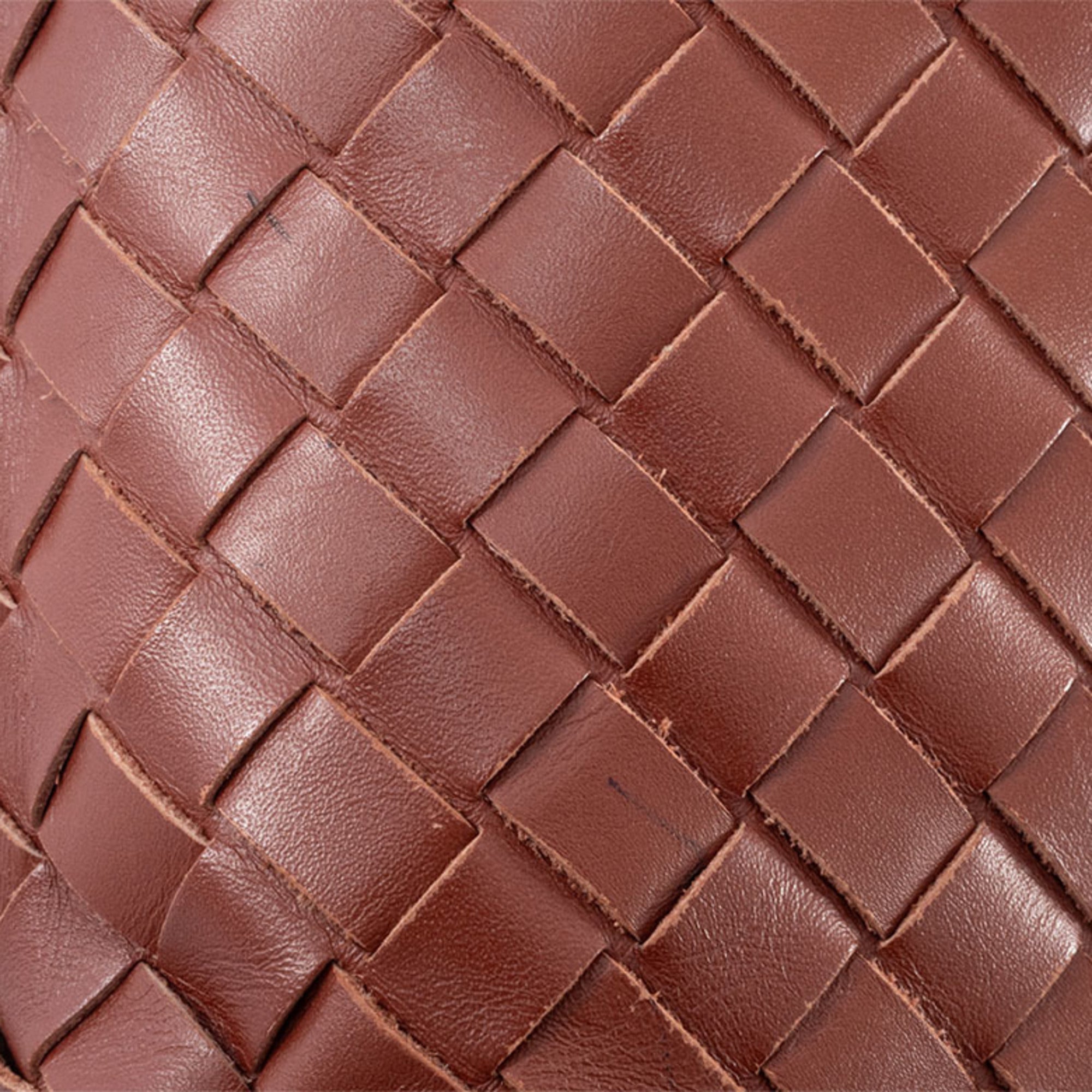 Bottega Veneta Intrecciato Brown Leather Shoulder Bag (Pre-Owned)