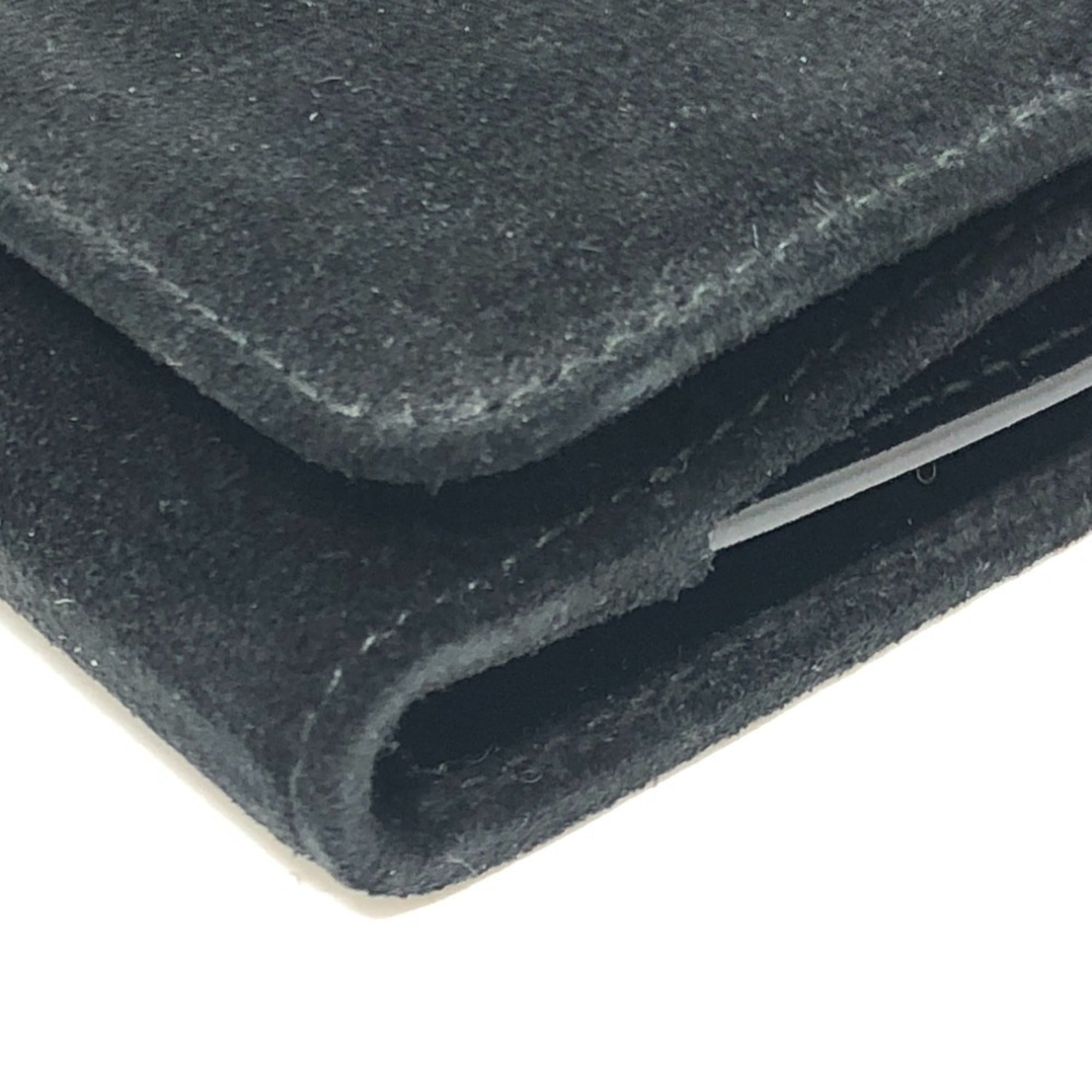 Gucci Black Suede Leather Long Wallet (Bi-Fold) (Pre-Owned)