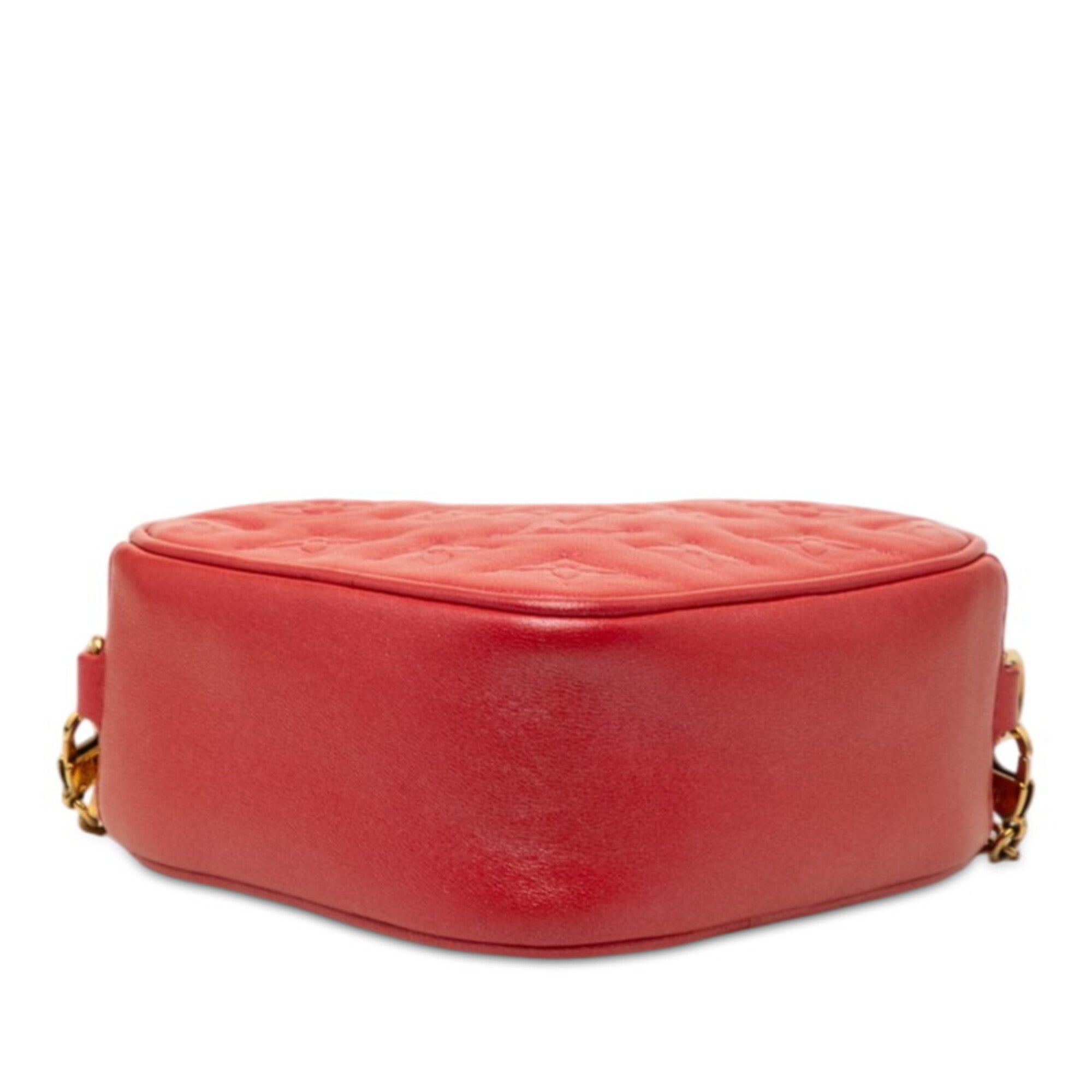 Louis Vuitton Red Color Leather Shoulder Bag (Pre-Owned)