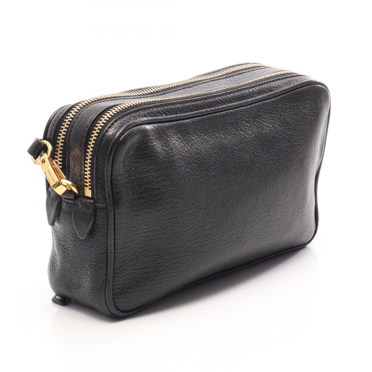 Miu Miu Black Leather Handbag Shoulder Bag (Pre-Owned)