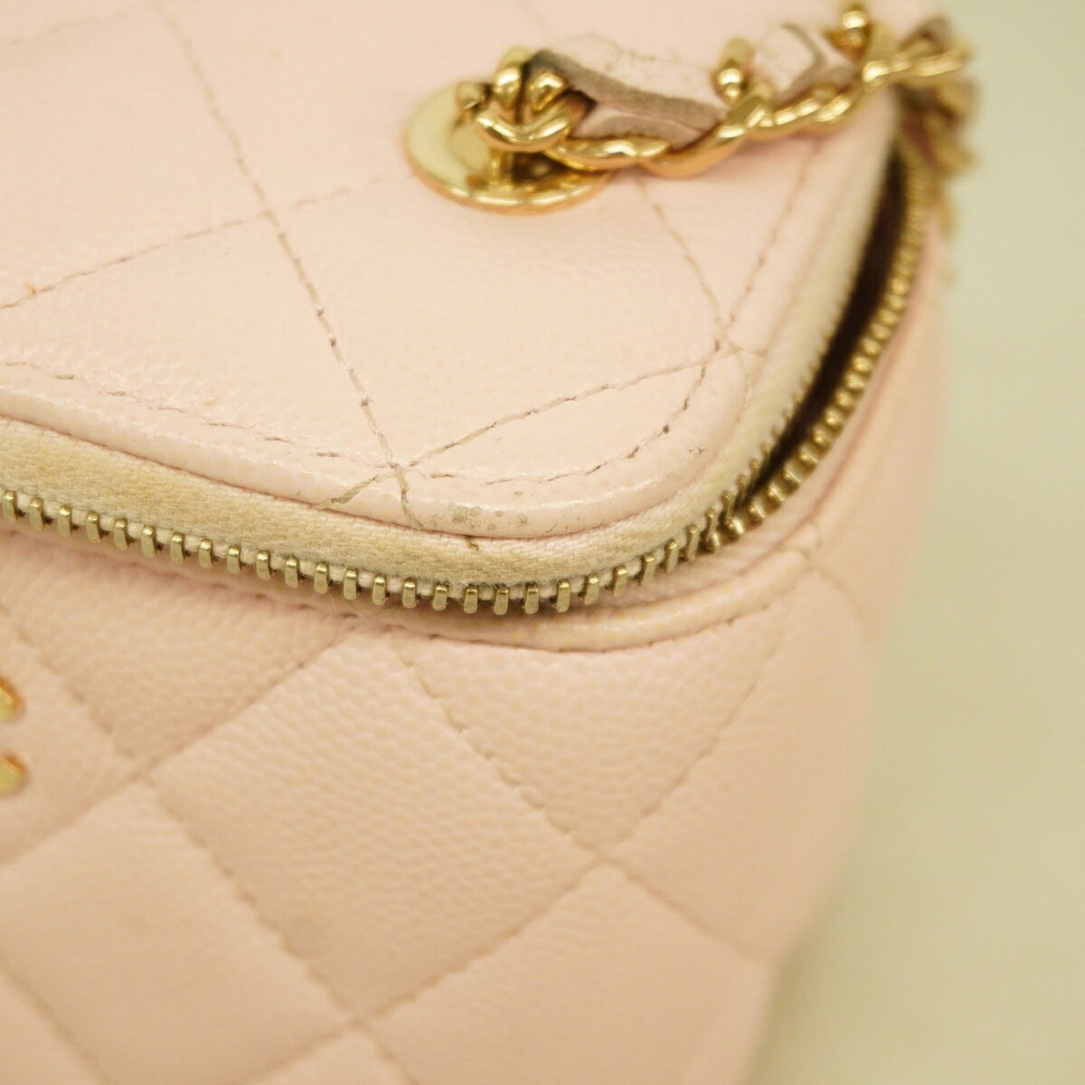 Chanel Pink Grained Calfskin Vanity Bag (Pre-Owned)