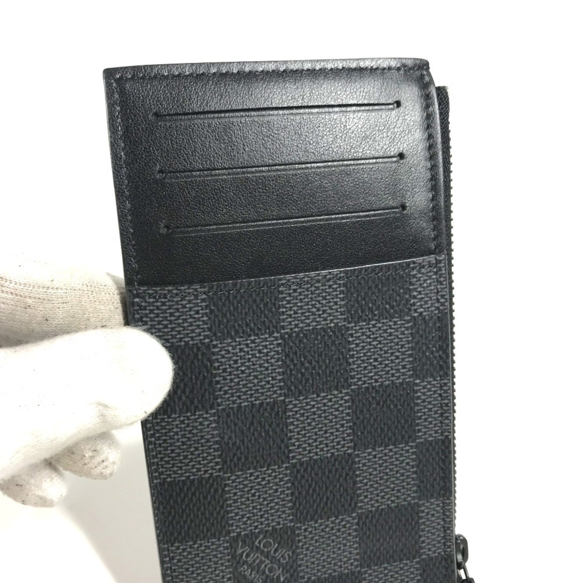 Louis Vuitton Damier Graphite Black Damier Graphite Coin Purse/Coin Case (Pre-Owned)