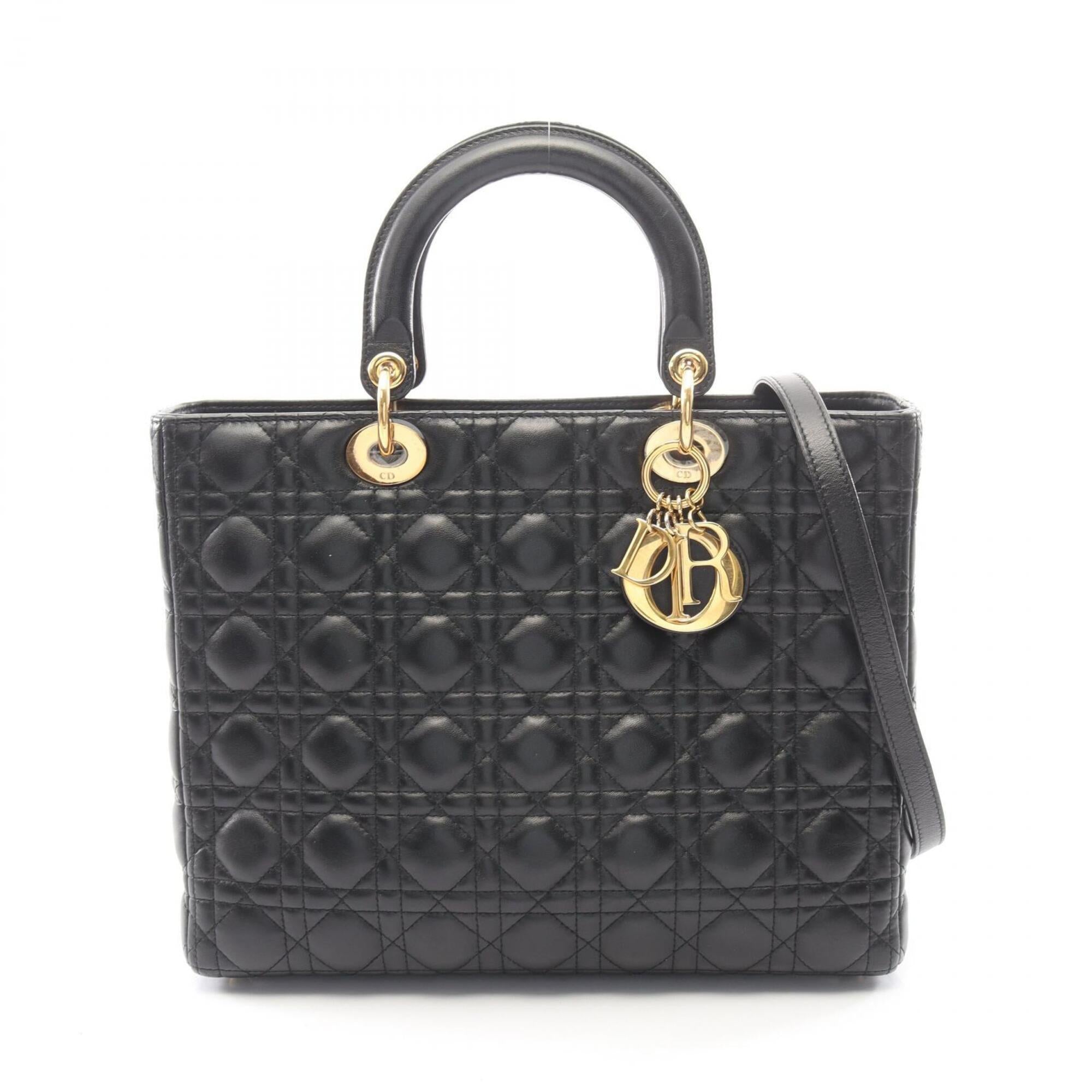 Christian Dior Black Leather Handbag (Pre-Owned)