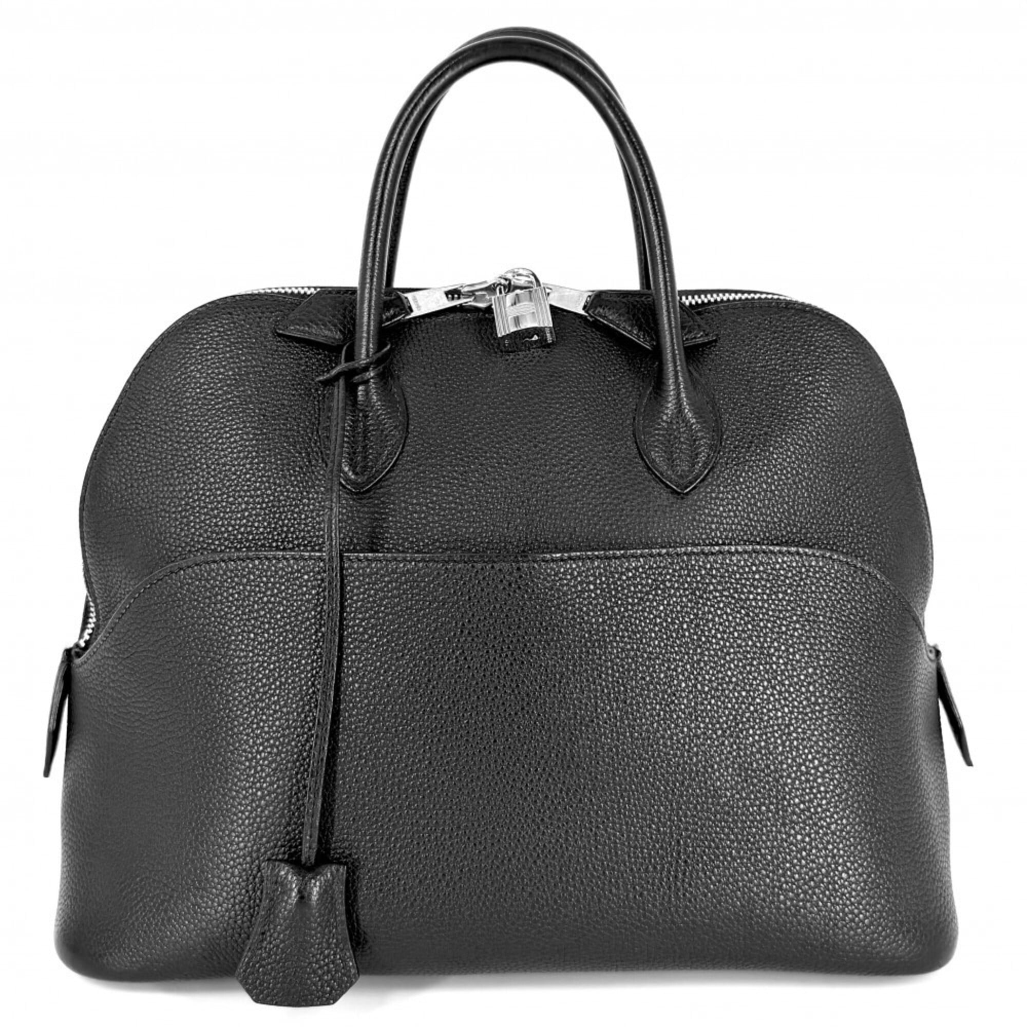 Hermes Bolide Black Leather Handbag (Pre-Owned)