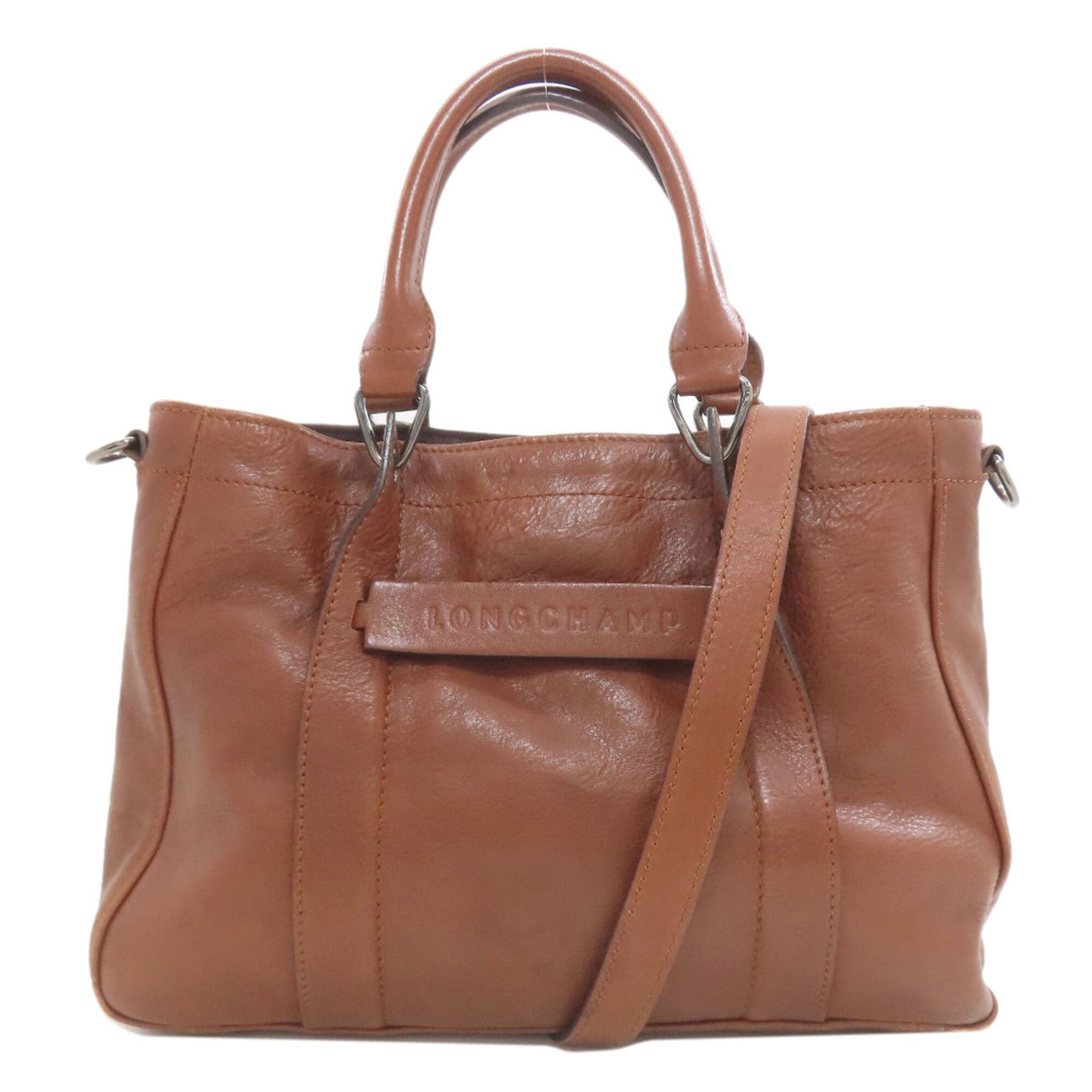 Longchamp Brown Leather Handbag (Pre-Owned)