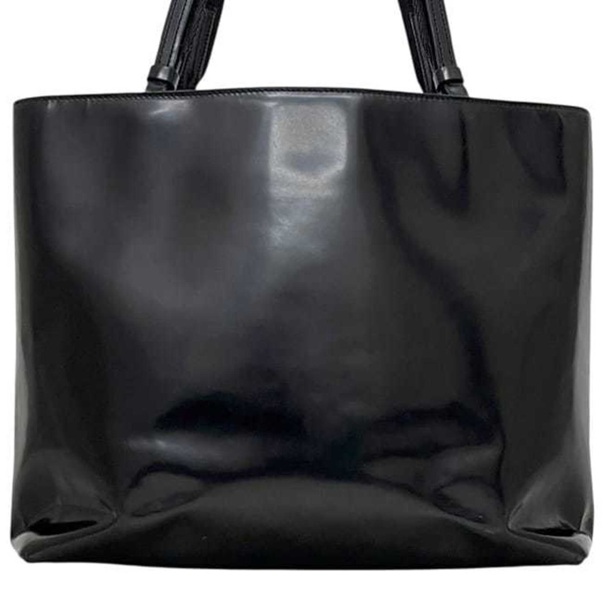 Prada Black Nero Leather Handbag Tote Bag (Pre-Owned)