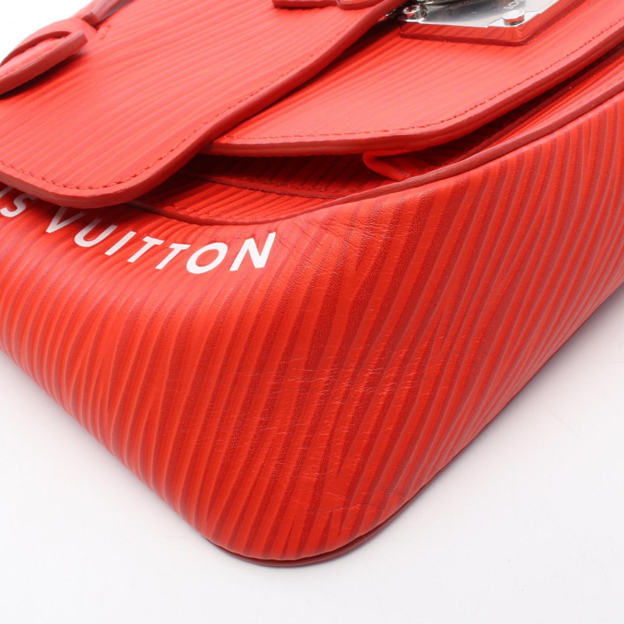 Louis Vuitton Red Color Leather Handbag (Pre-Owned)