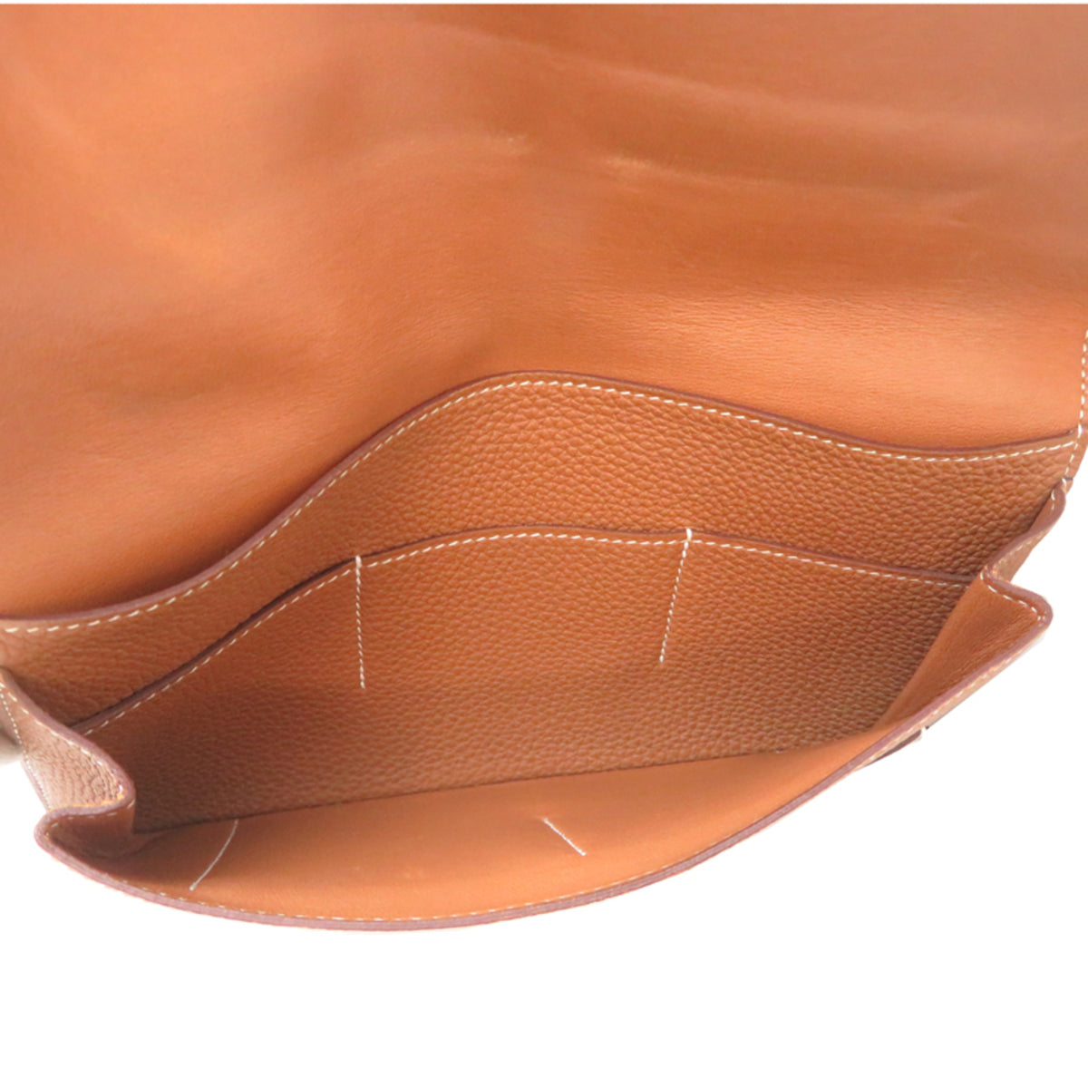 Hermes Gold Togo Leather Long Wallet (Bi-Fold) (Pre-Owned)