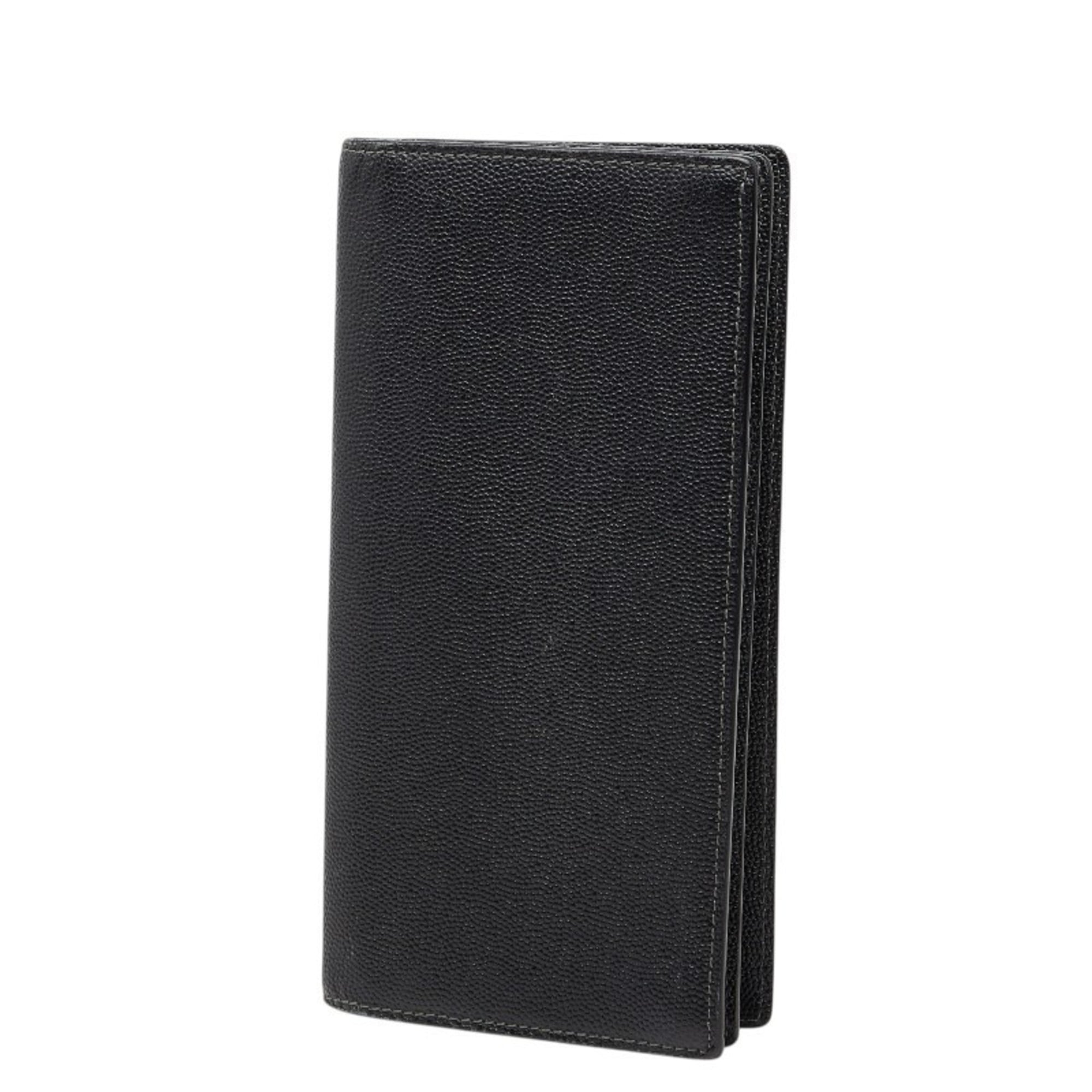 Cartier Black Leather Long Wallet (Bi-Fold) (Pre-Owned)