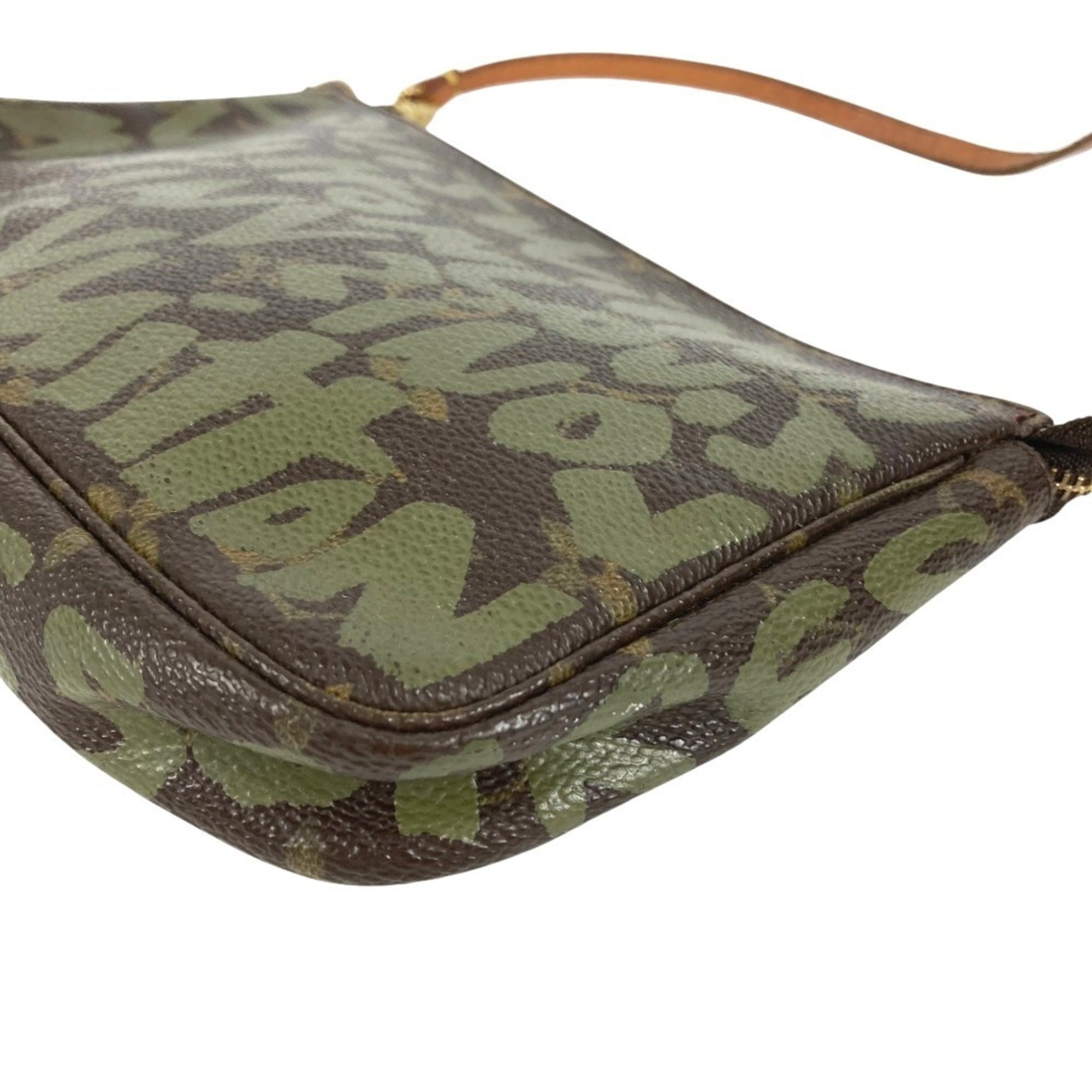 Louis Vuitton Brown Khaki Monogram Canvas Handbag Pochette Pouch Shoulder Bag (Pre-Owned)