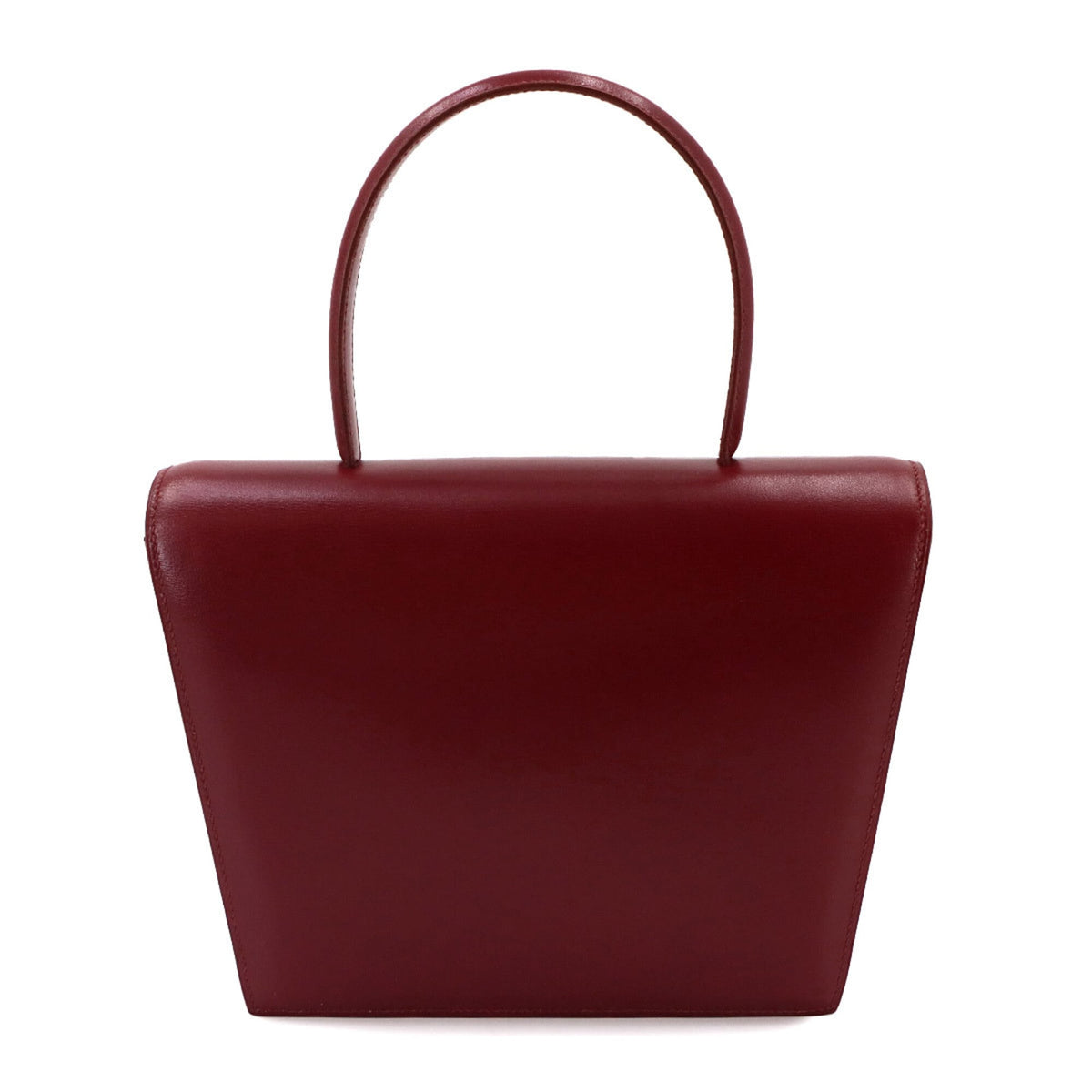 Hermes Rouge H Box Calf Leather Handbag (Pre-Owned)