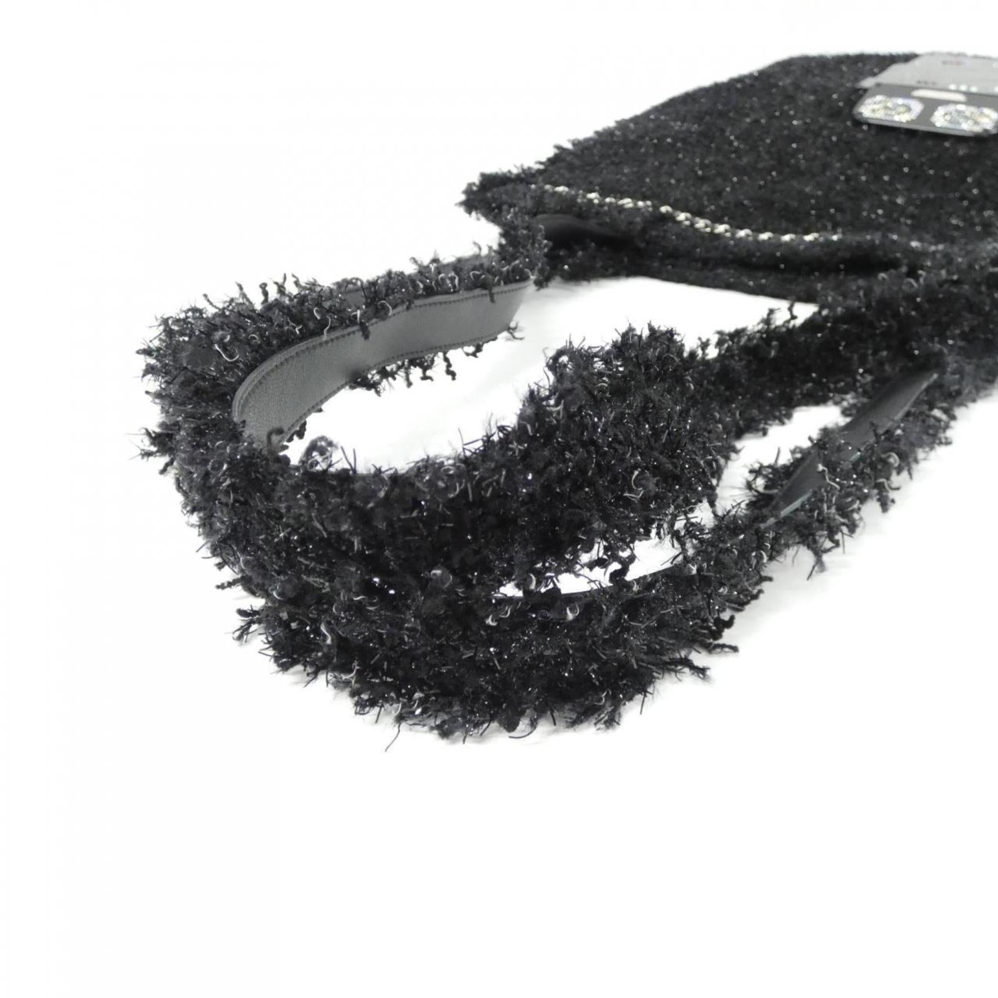 Chanel Black Green Tweed Handbag (Pre-Owned)