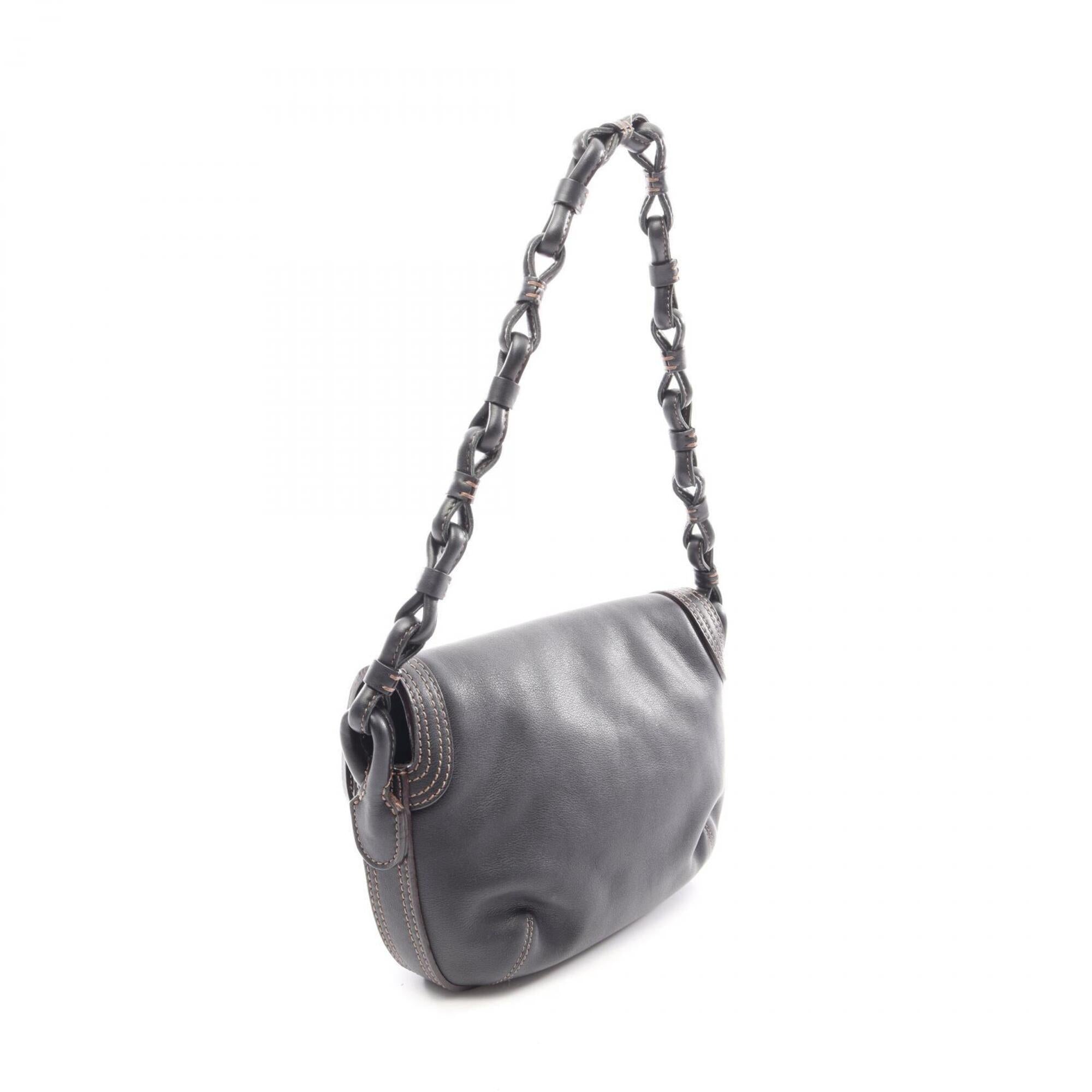 Loewe Black Leather Handbag Shoulder Bag (Pre-Owned)