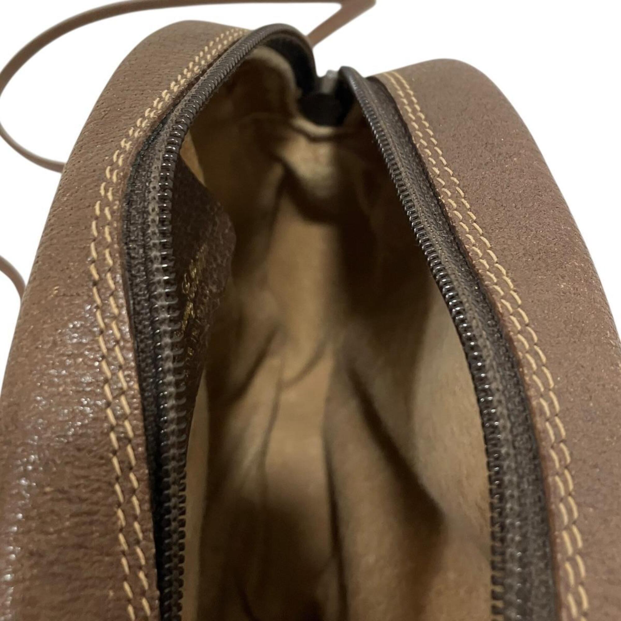 Gucci Beige Brown Gg Supreme Shoulder Bag (Pre-Owned)