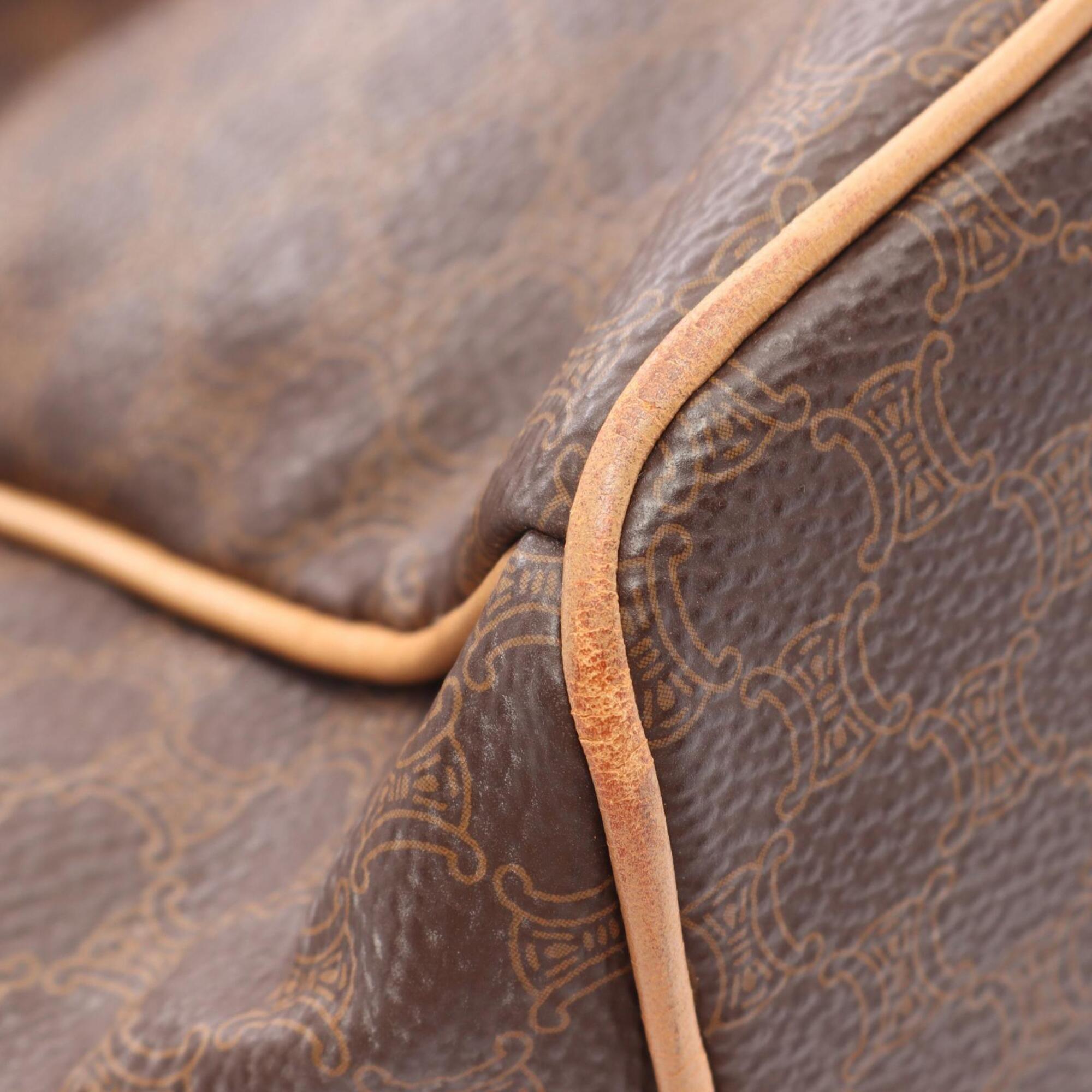 Celine Beige Brown Coated Canvas Leather Backpack Handbag (Pre-Owned)