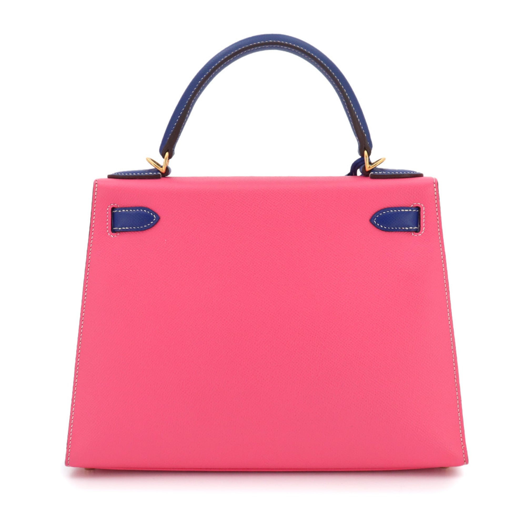 Hermes Blue Electric Rose Azalee Epsom Leather Handbag (Pre-Owned)