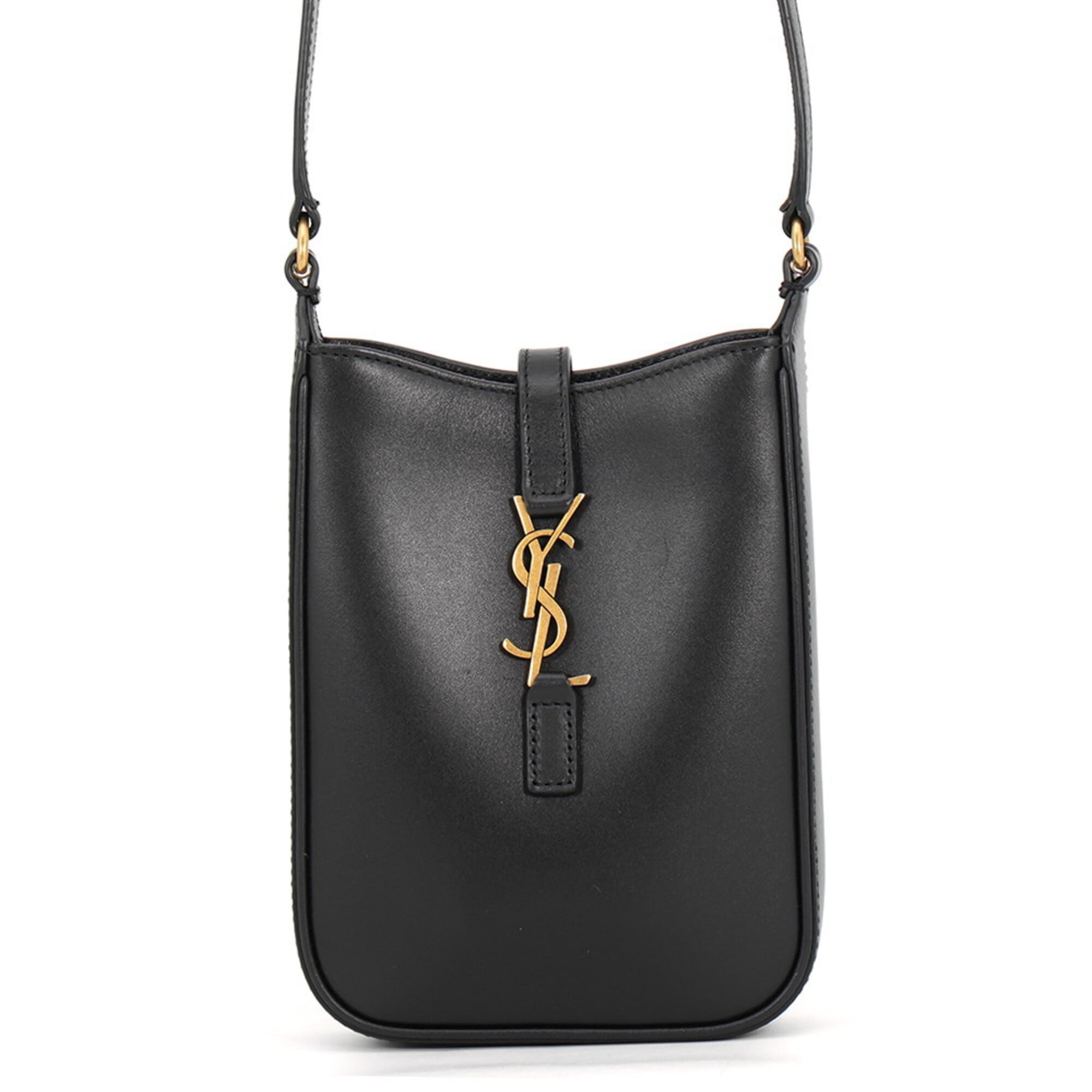 Yves Saint Laurent Black Leather Handbag Shoulder Bag (Pre-Owned)