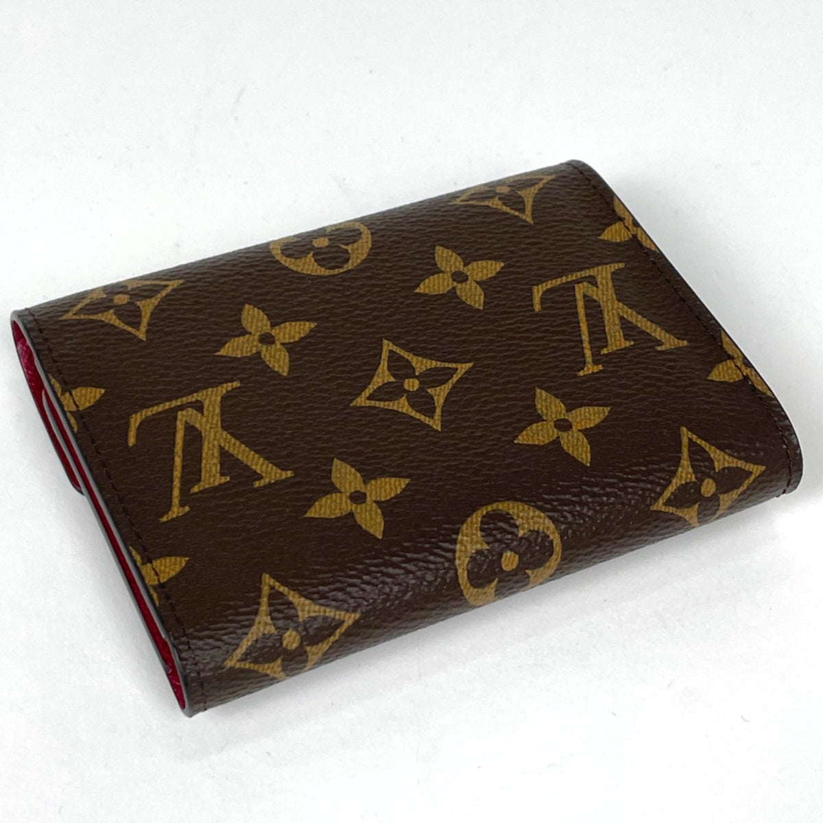 Louis Vuitton Brown Fuchsia Monogram Monogram Wallet (Tri-Fold) (Pre-Owned)
