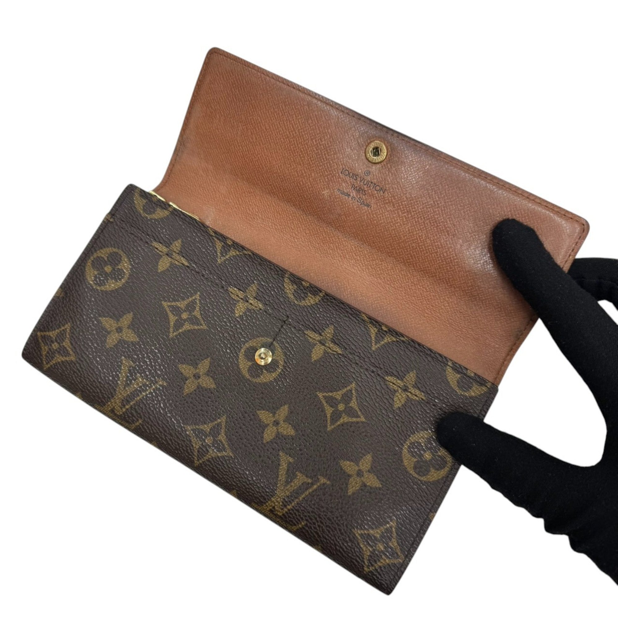 Louis Vuitton Brown Monogram Long Wallet (Bi-Fold) (Pre-Owned)