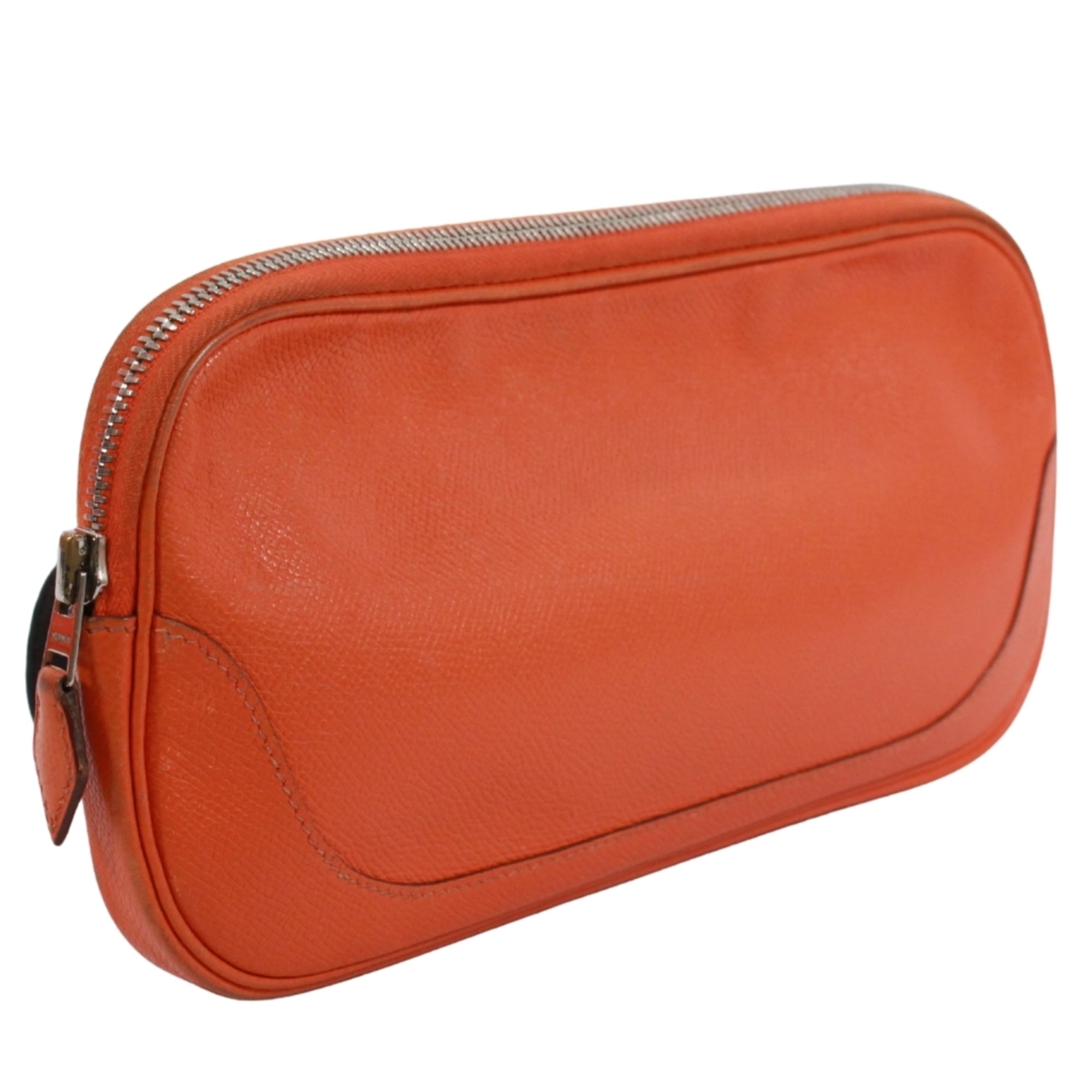 Hermes Orange Epsom Leather Pouch Shoulder Bag (Pre-Owned)